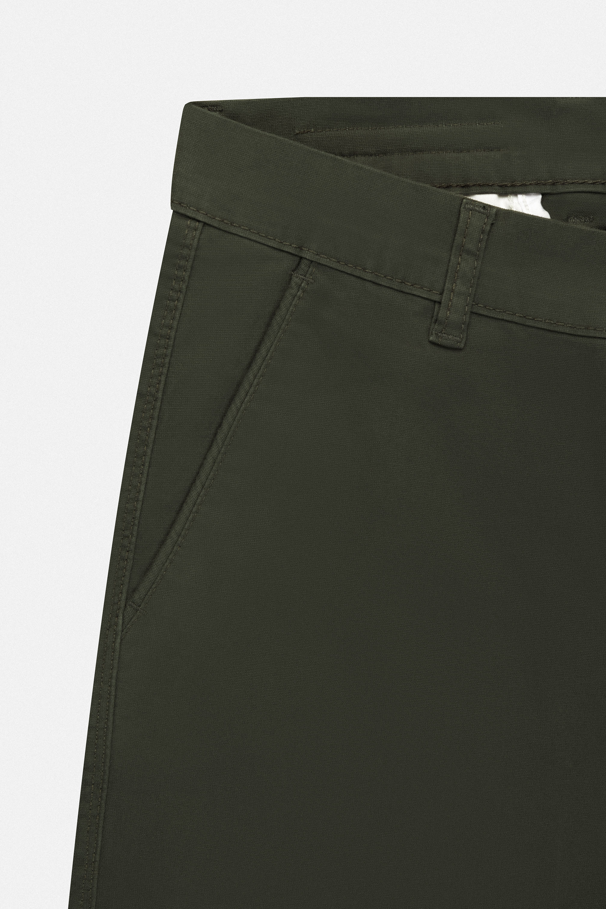 Dark Green Chino Gabardine Pant