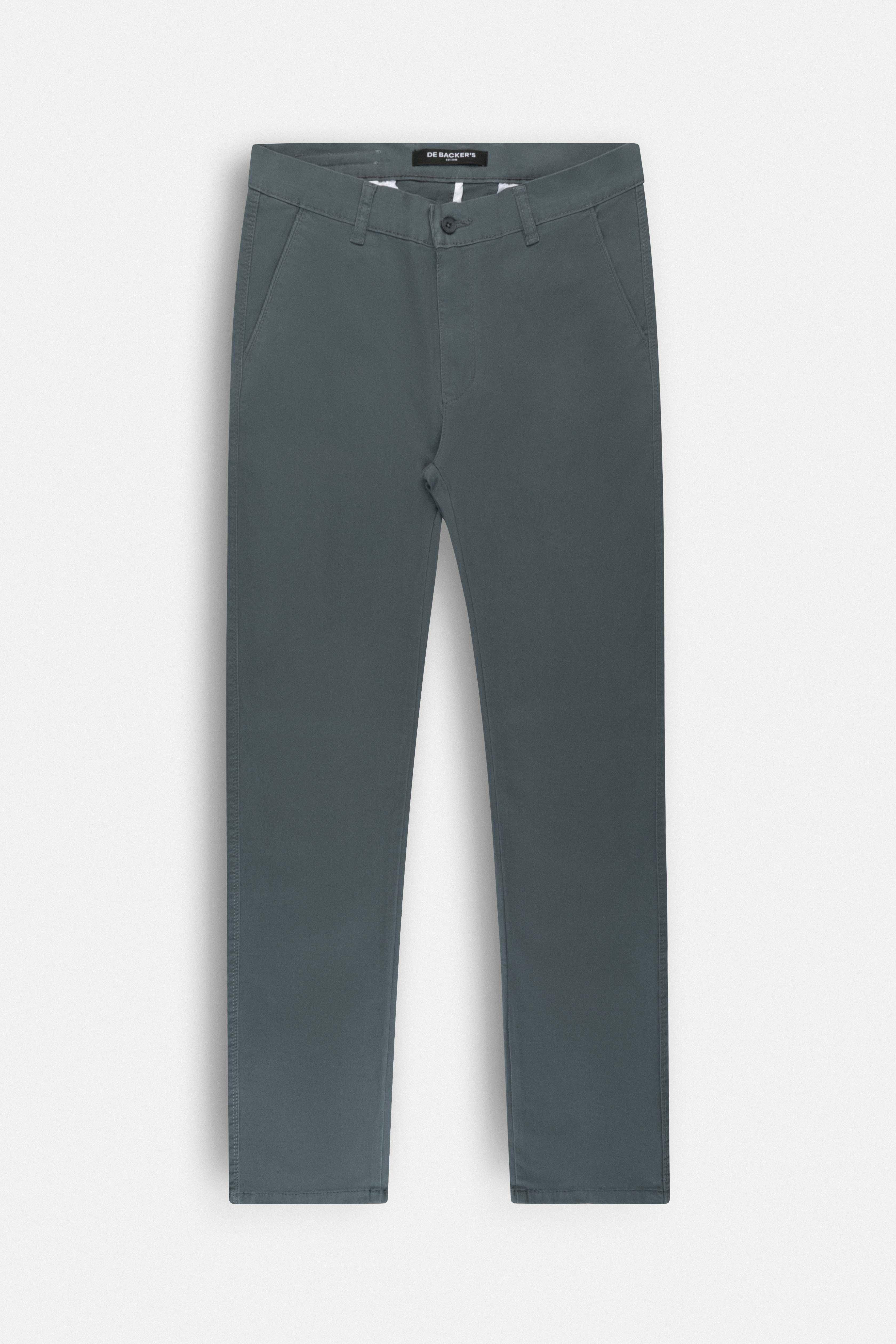 Outer Space Gray Chino Gabardine Pant