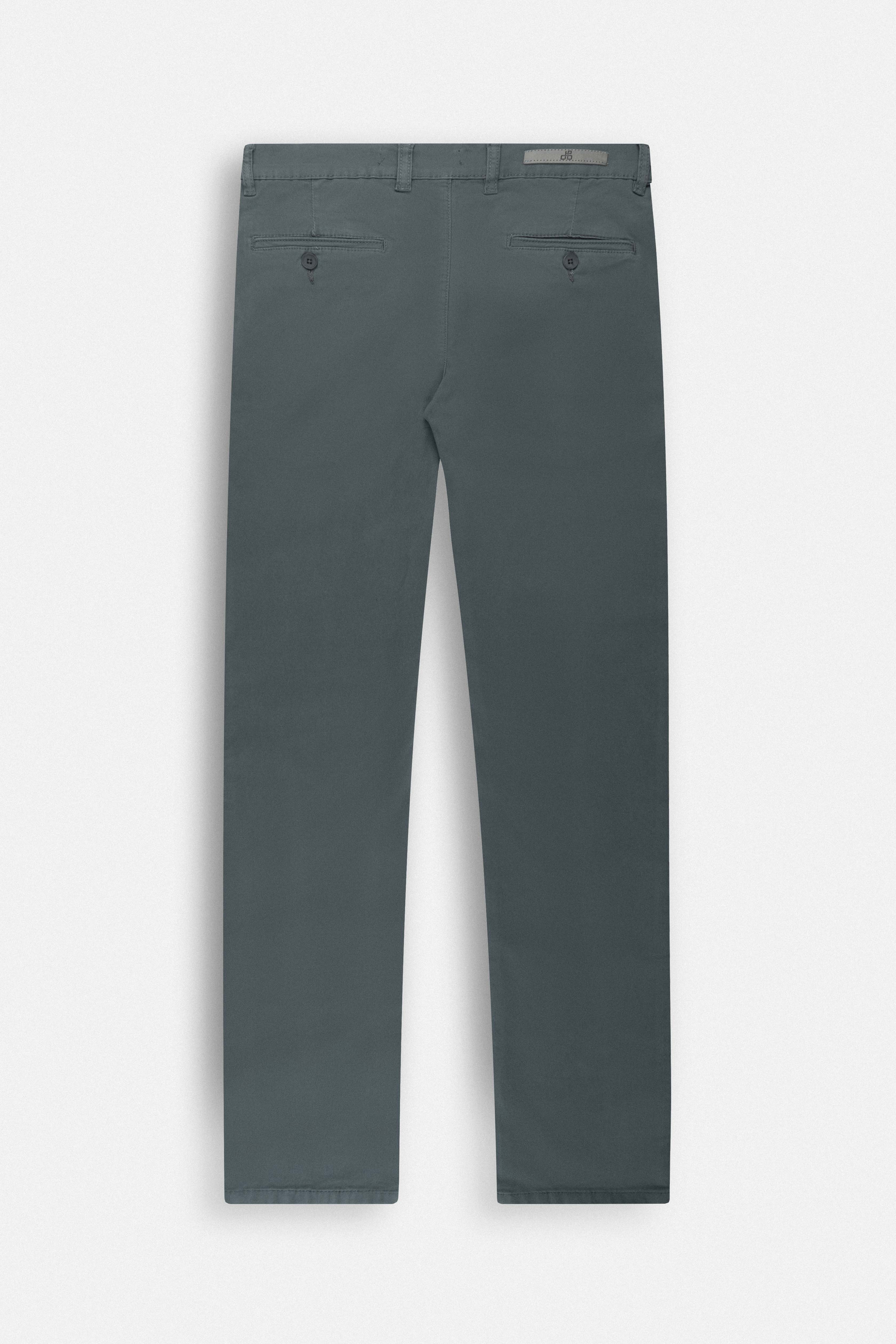 Outer Space Gray Chino Gabardine Pant