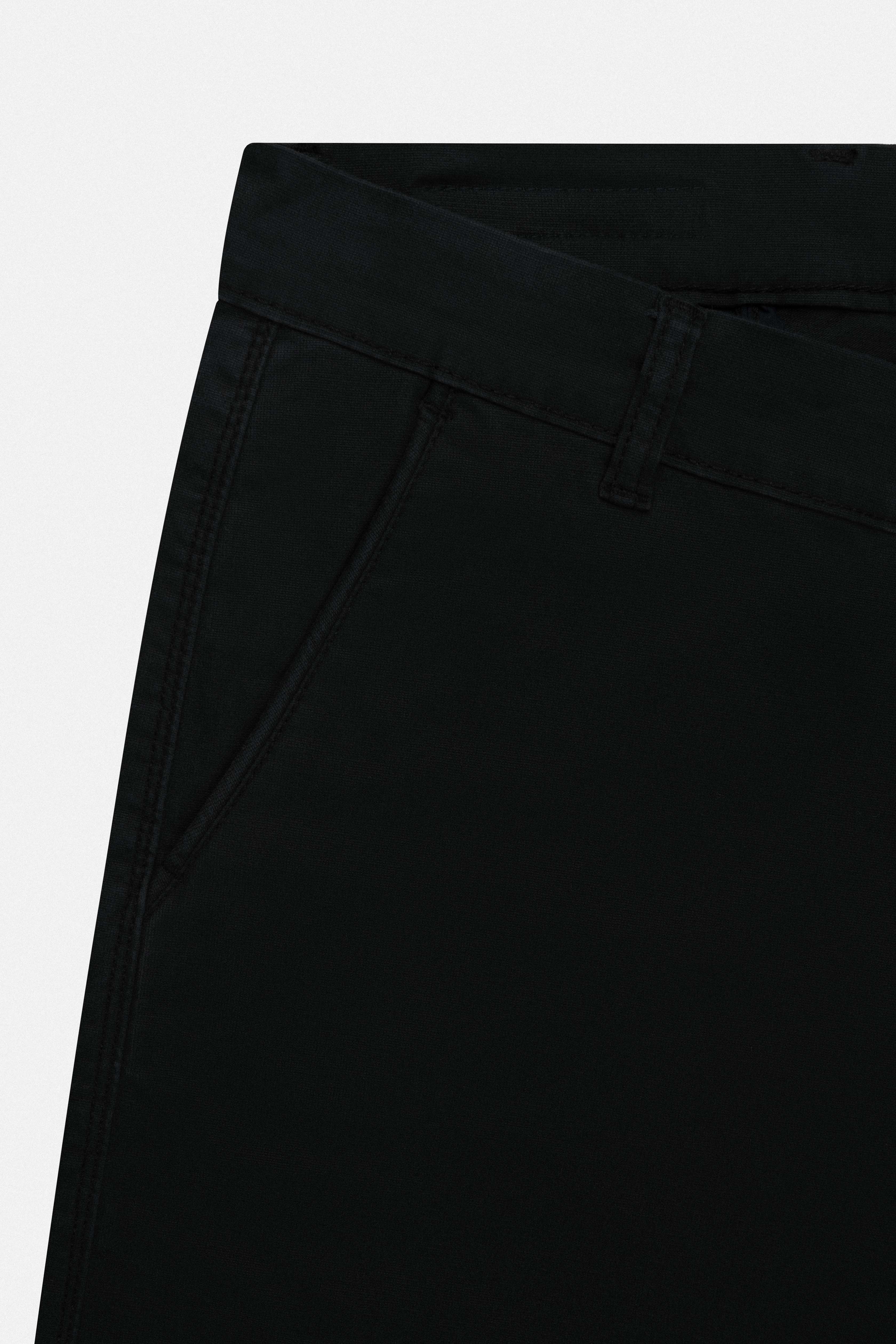 Black Chino Gabardine Pant