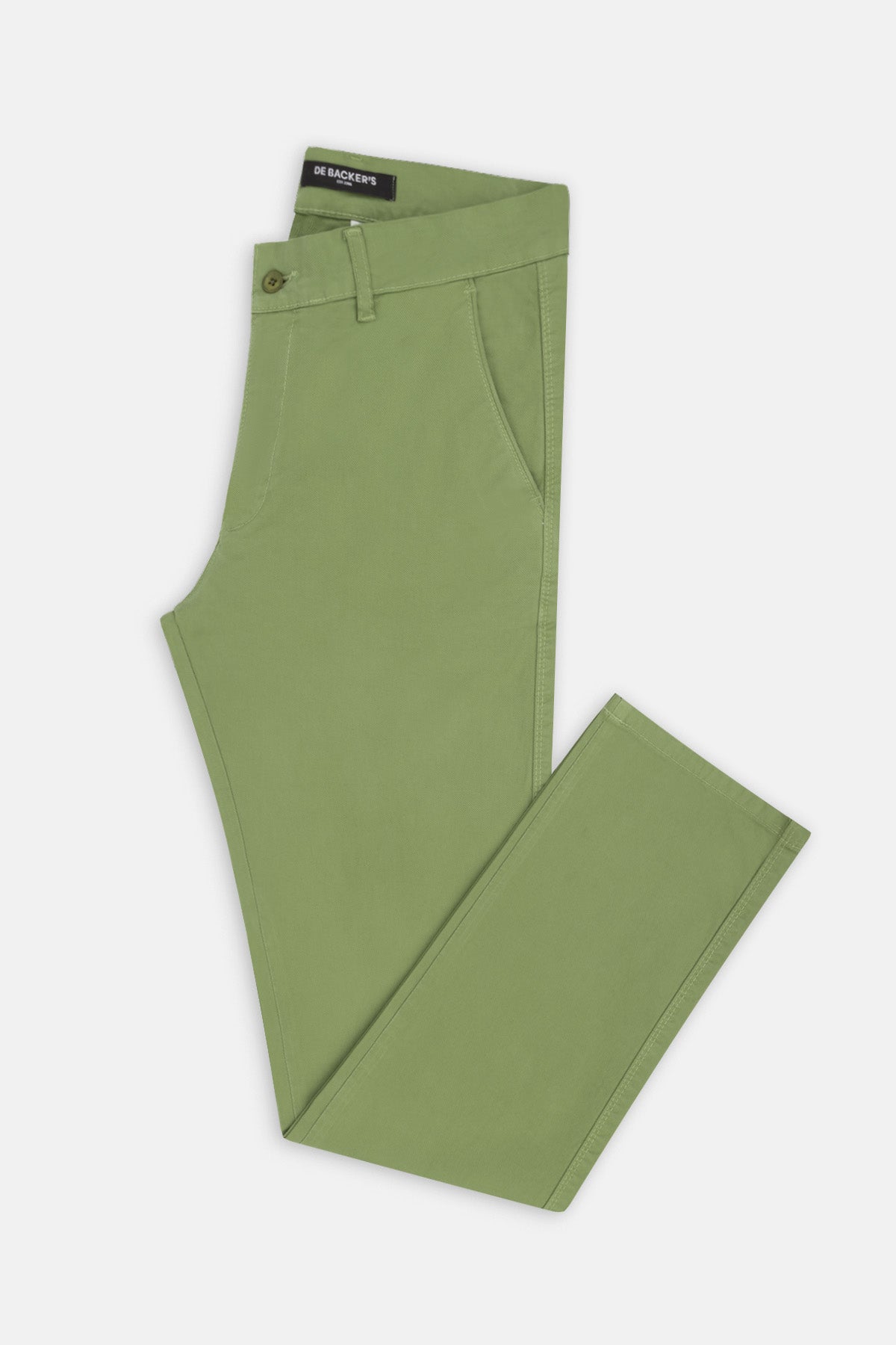 Pique Moss Green Chino Gabardine Pant