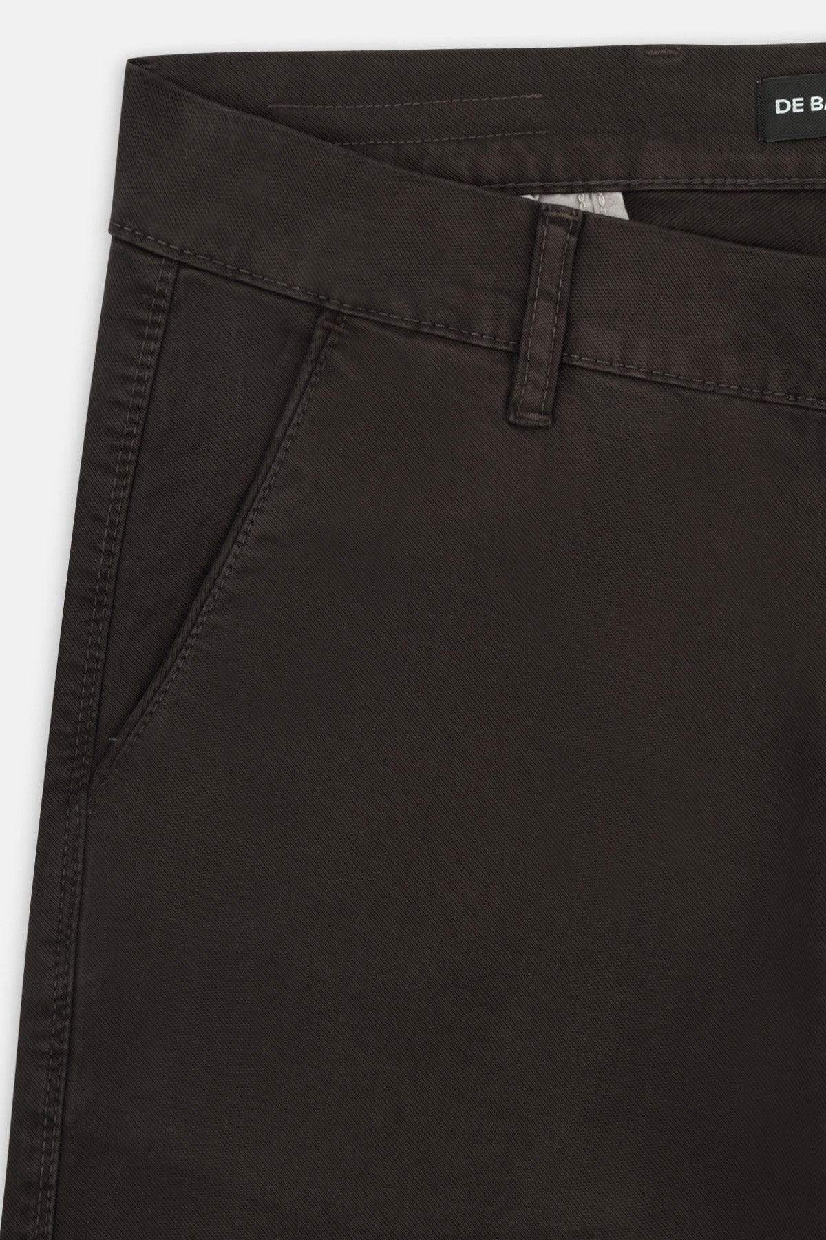 Pique Burnt Brown Chino Gabardine Pant