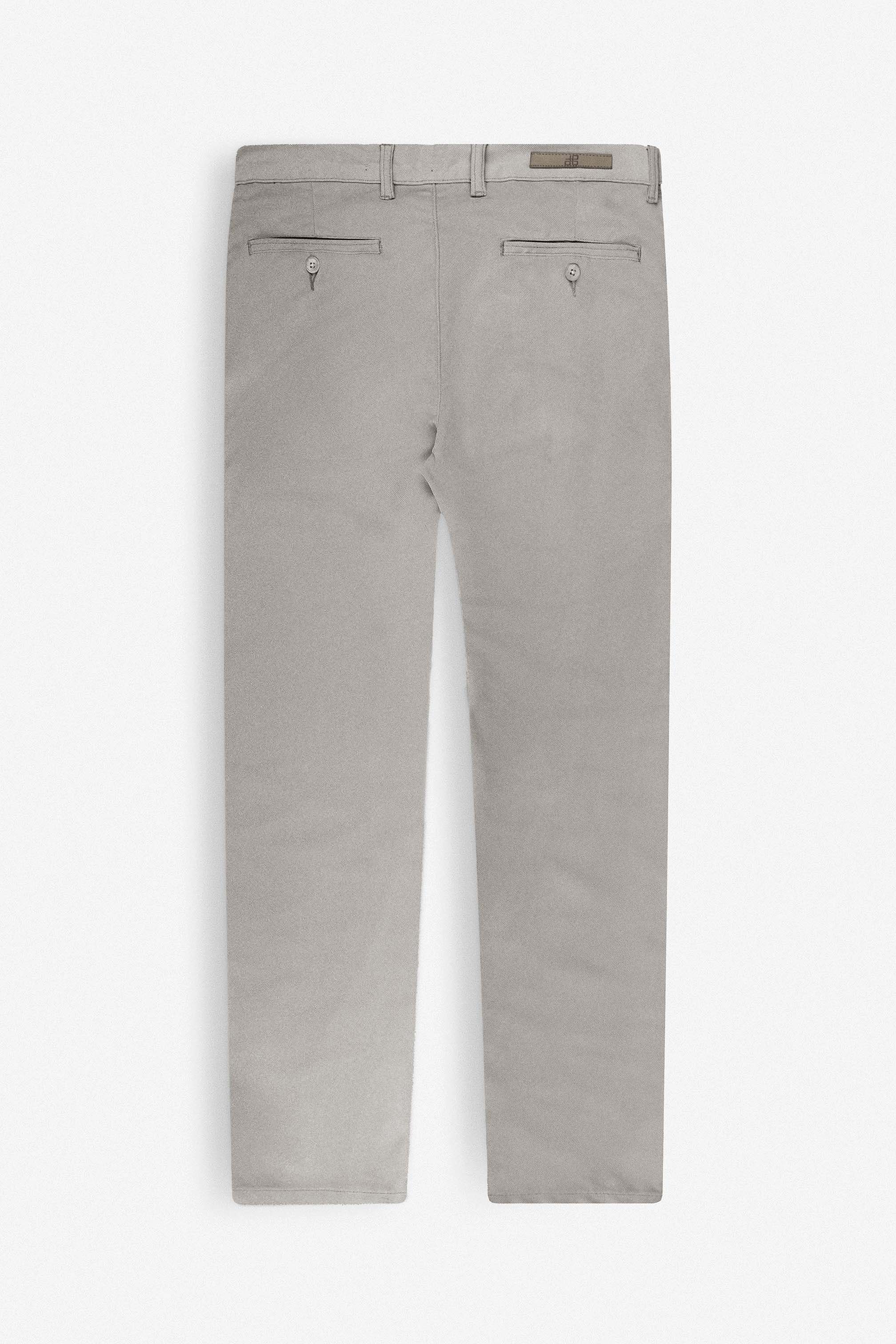 Gray Chino Gabardine Pant