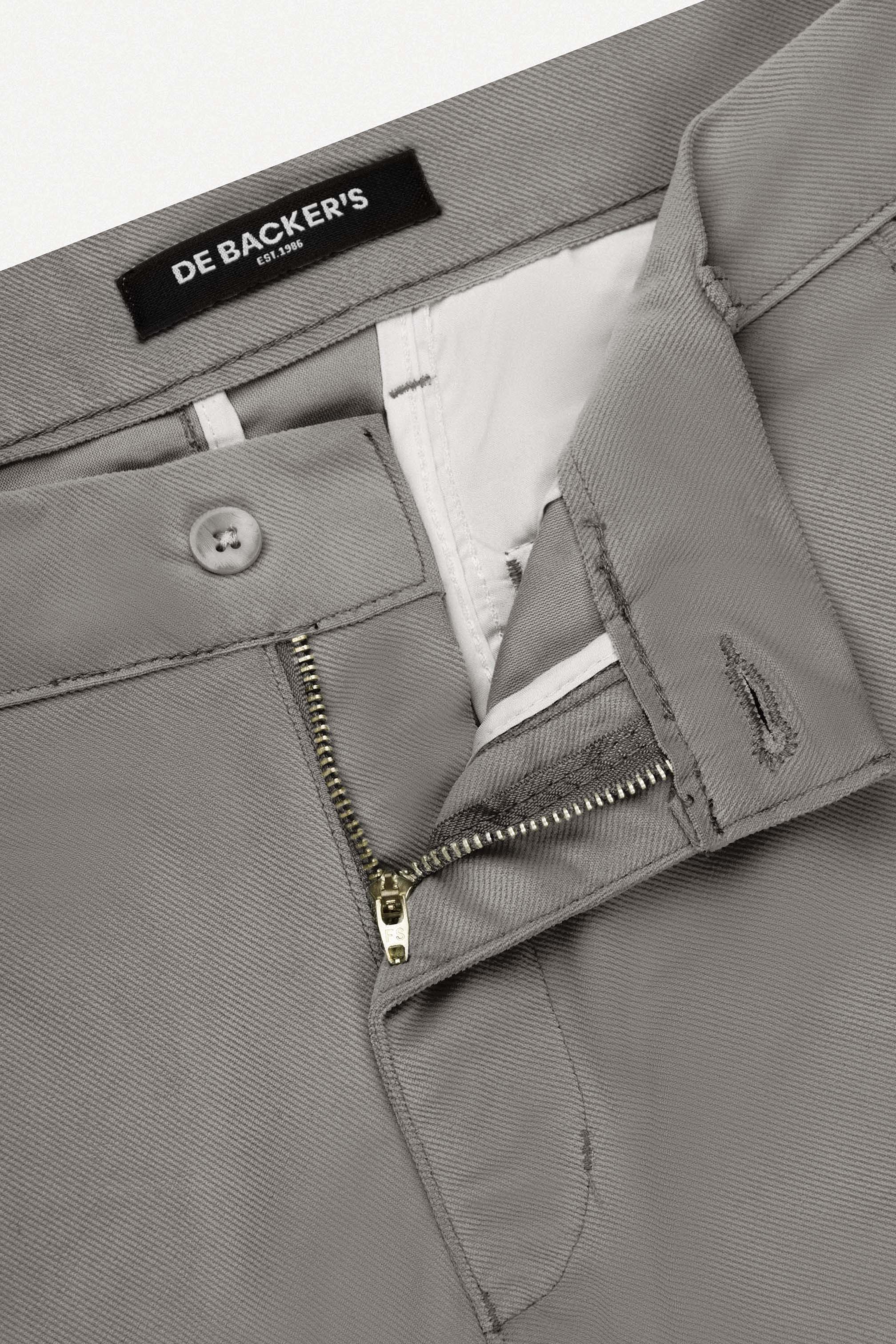 Gray Chino Gabardine Pant