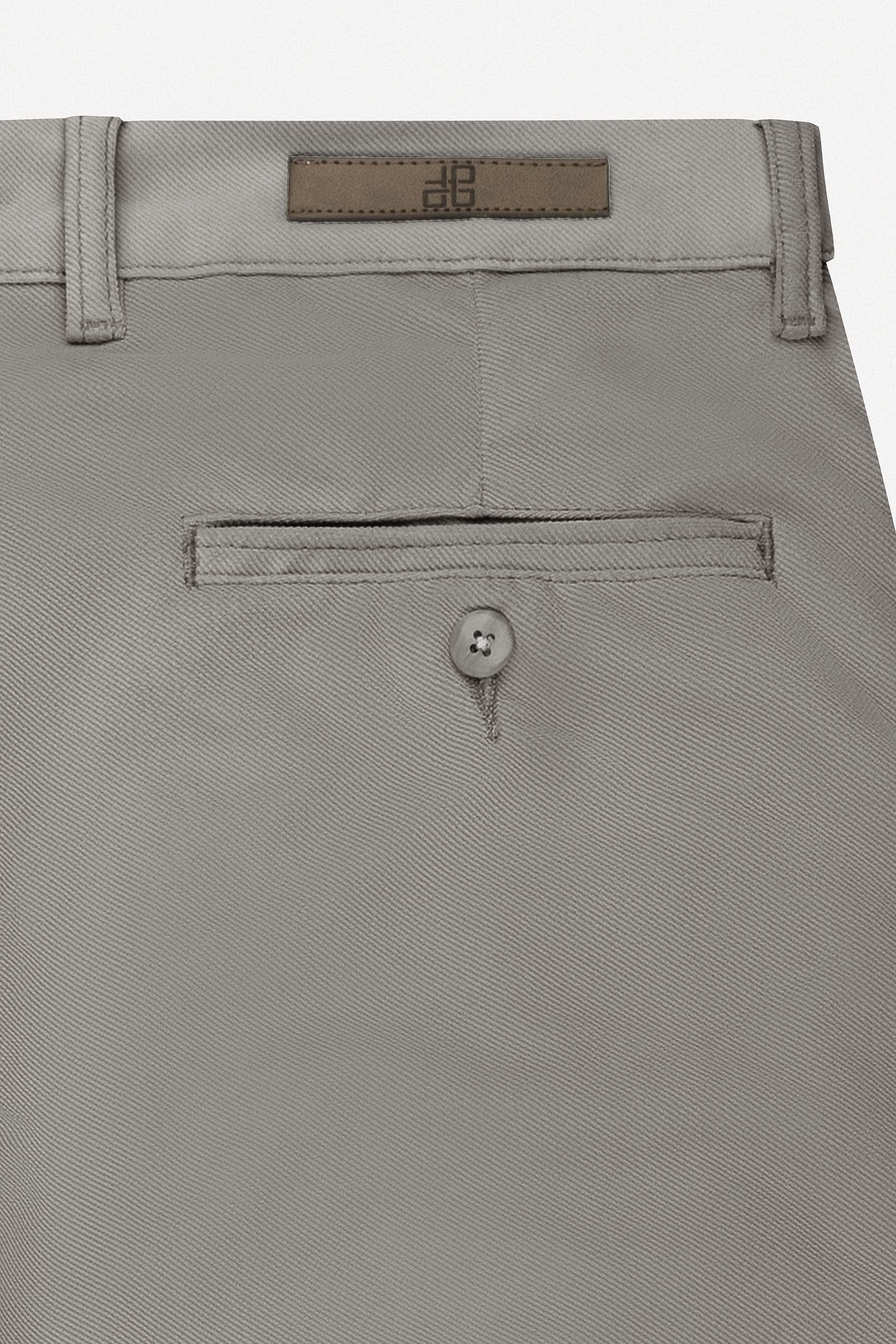 Gray Chino Gabardine Pant