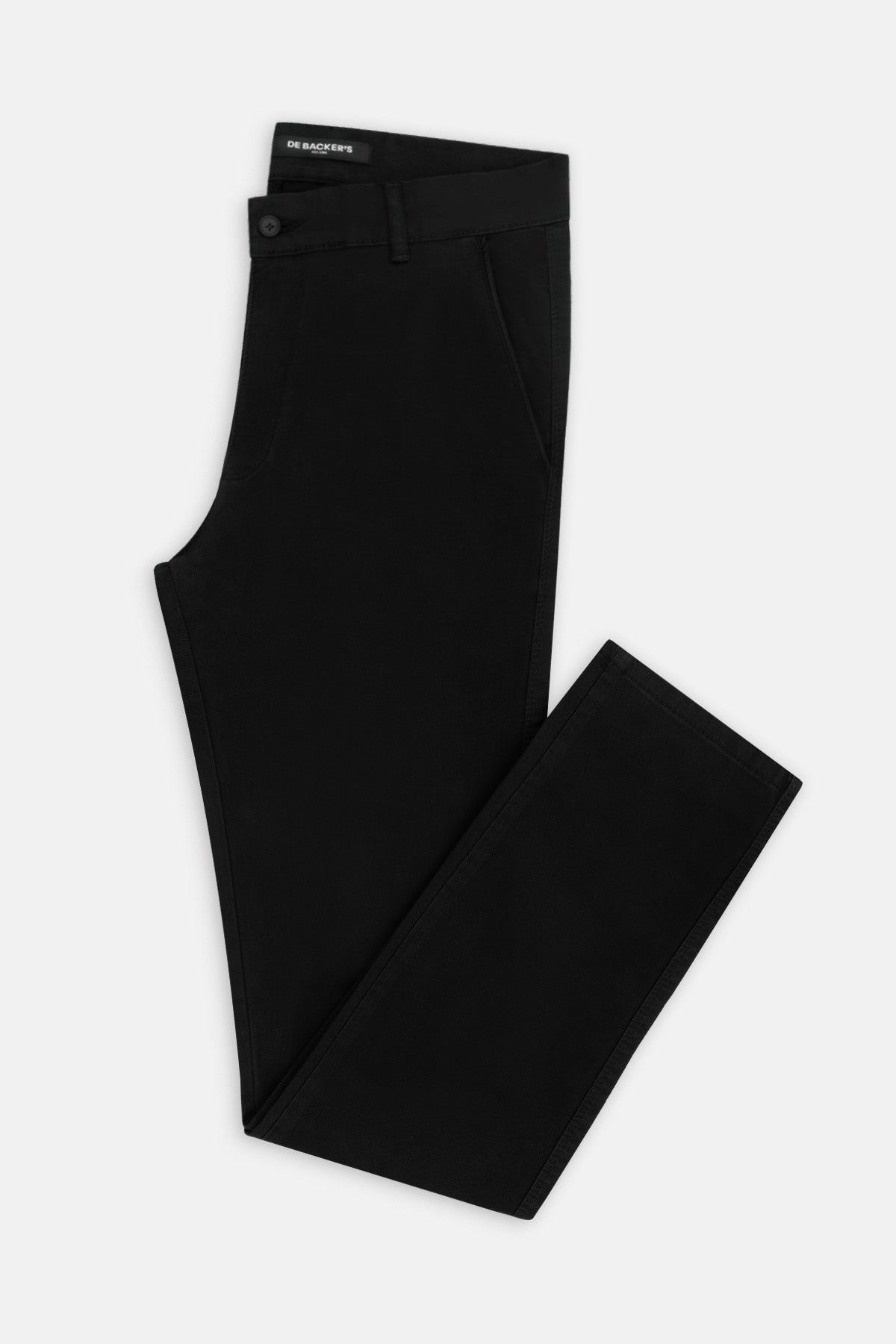 Pique Black Chino Gabardine Pant - 1