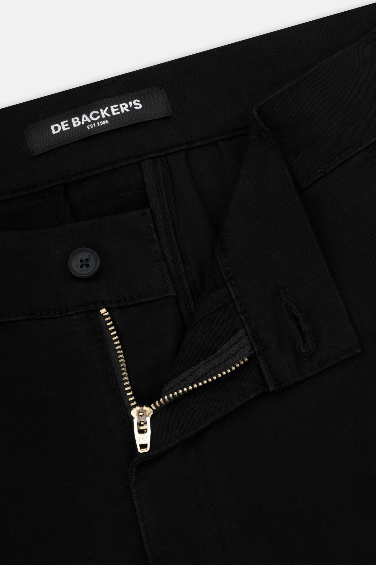 Pique Black Chino Gabardine Pant