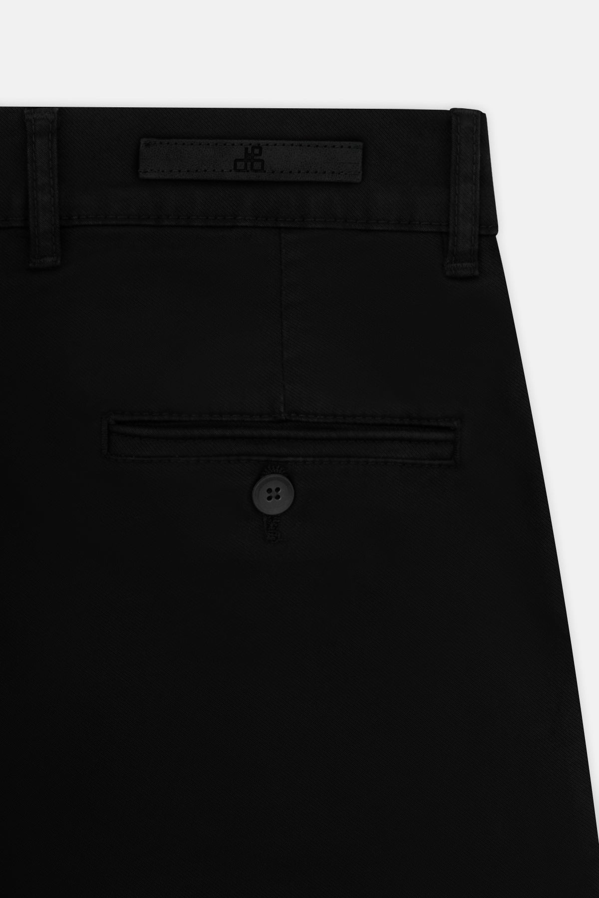 Pique Black Chino Gabardine Pant