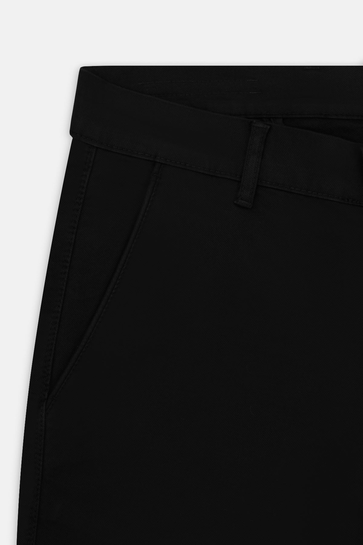 Pique Black Chino Gabardine Pant