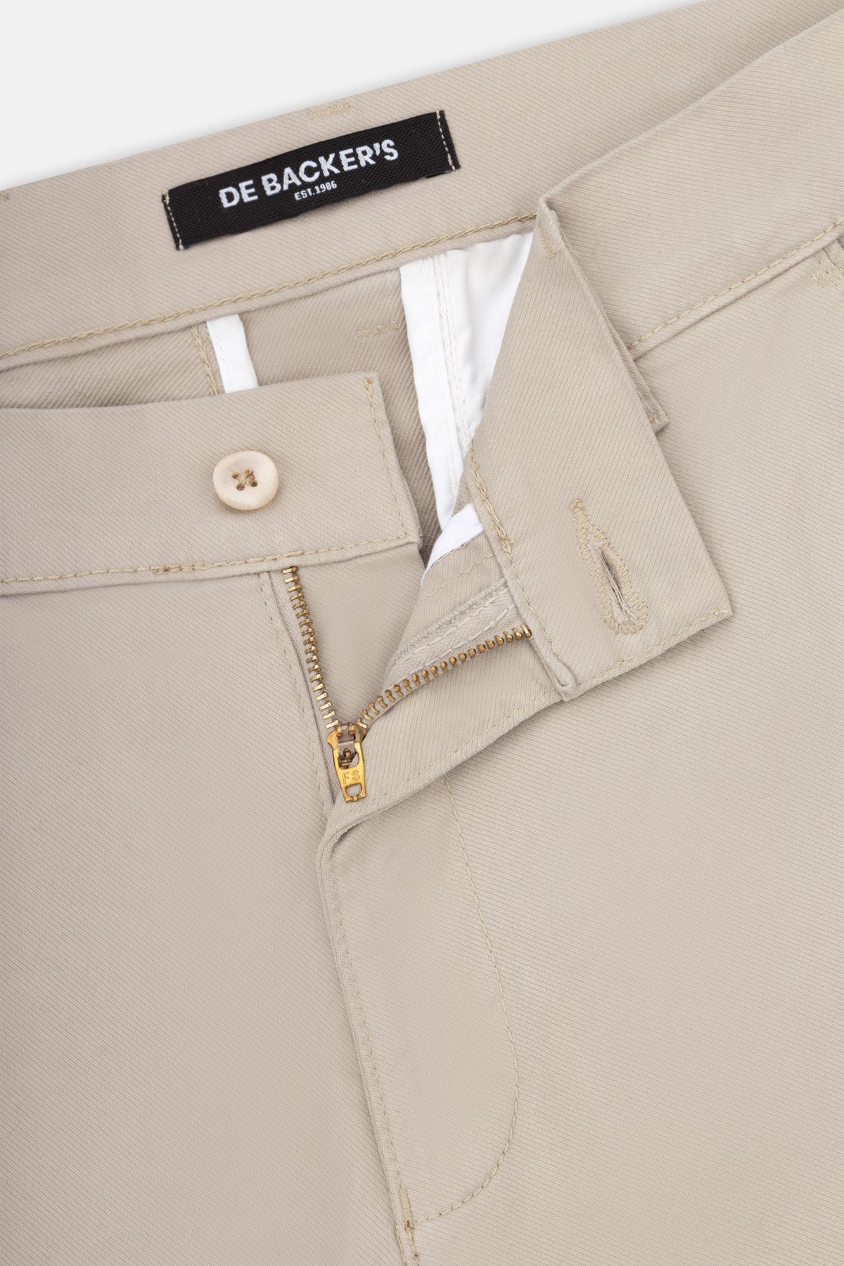 Pique Light Beige Chino Gabardine Pant - 2