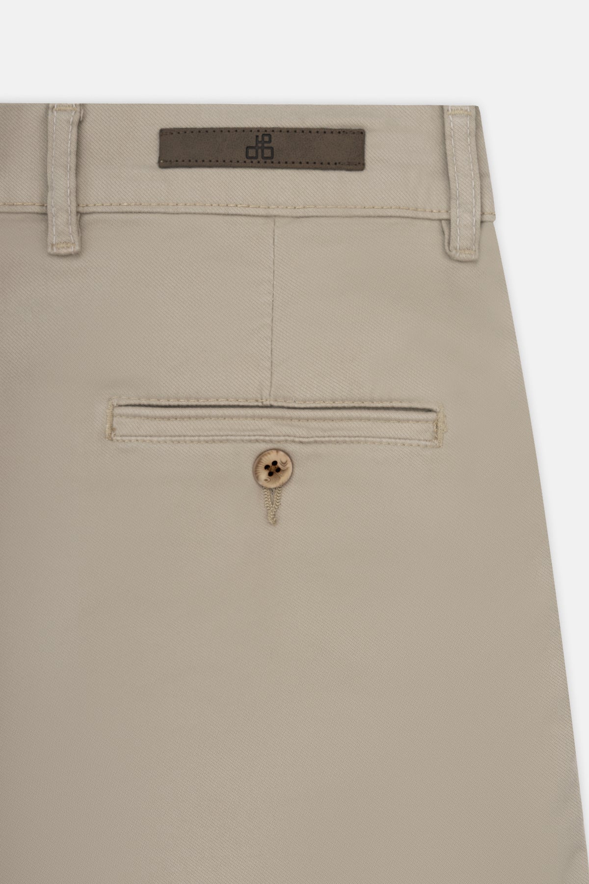 Pique Beige Chino Gabardine Pant - 2