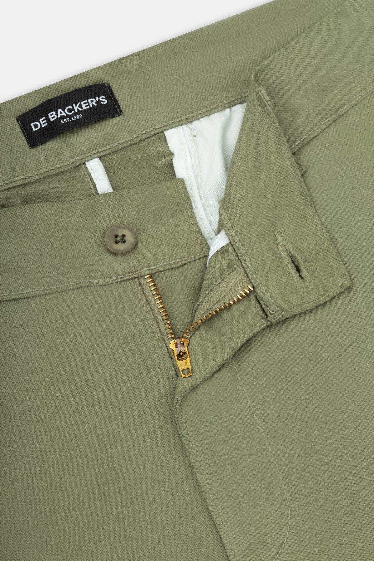 Pique Reseda Green  Chino Gabardine Pant - 2