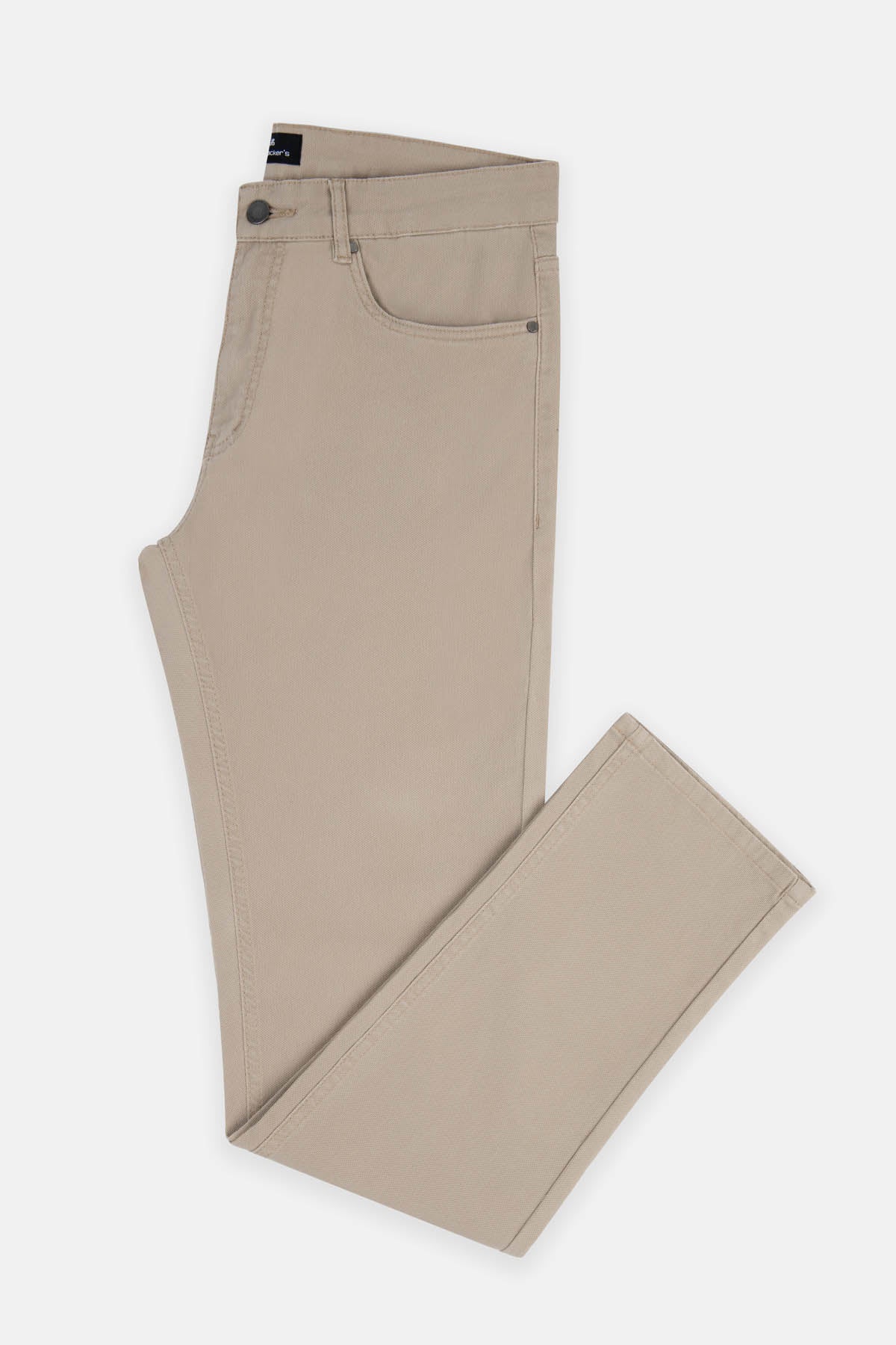 Pique Dark Beige Gabardine Pant - 1