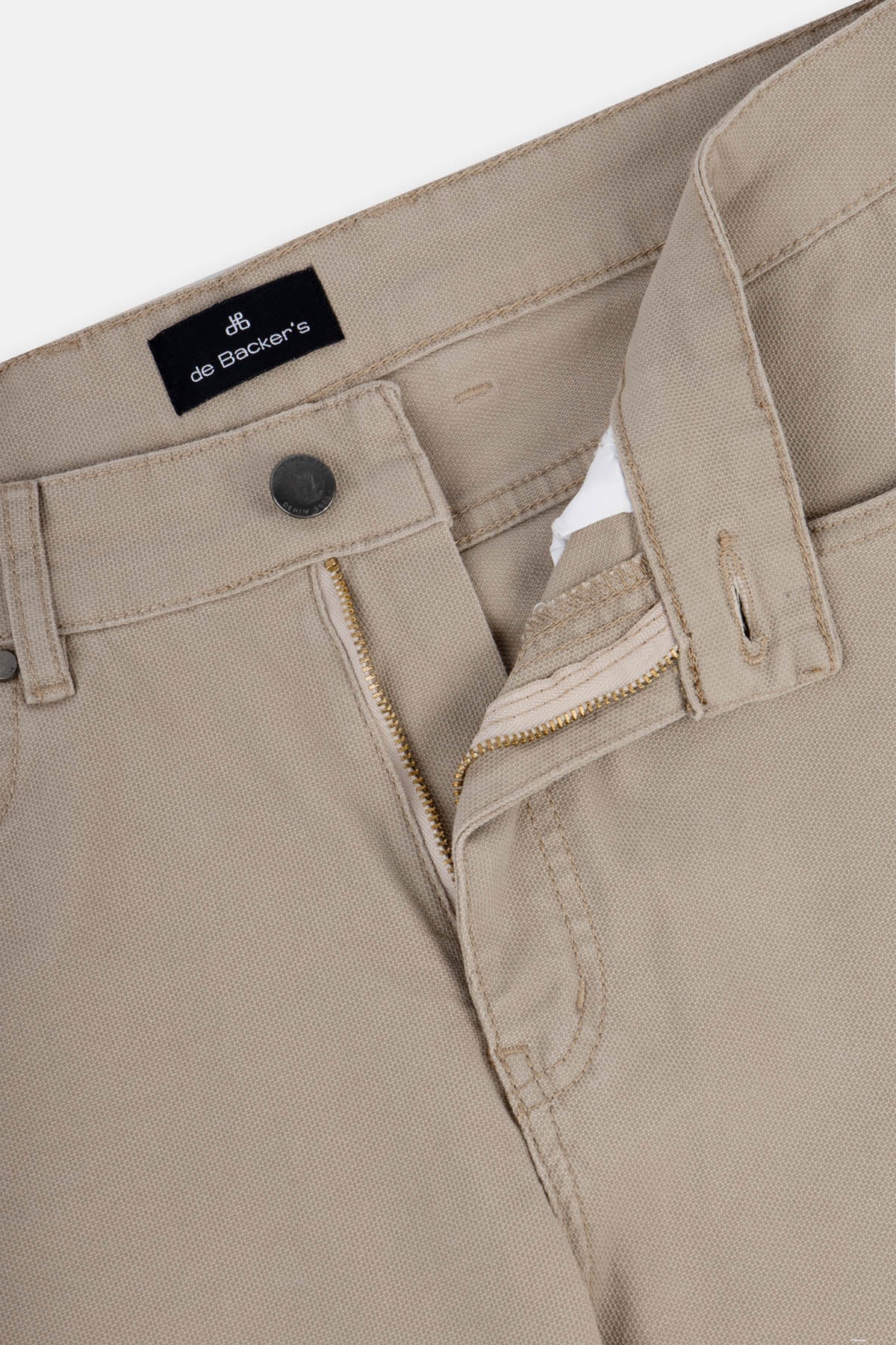 Pique Dark Beige Gabardine Pant