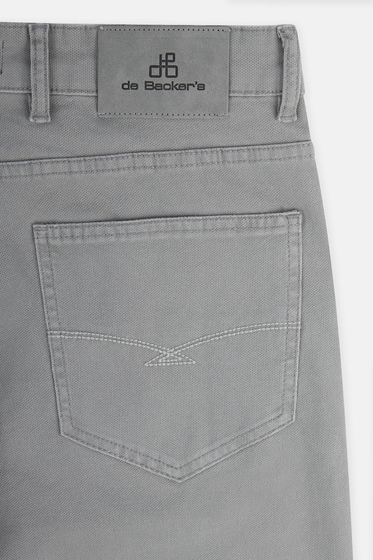 Pique Taupe Gray Gabardine Pant