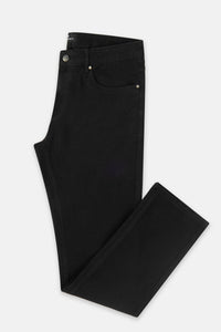 Pique Black Gabardine Pant - 1