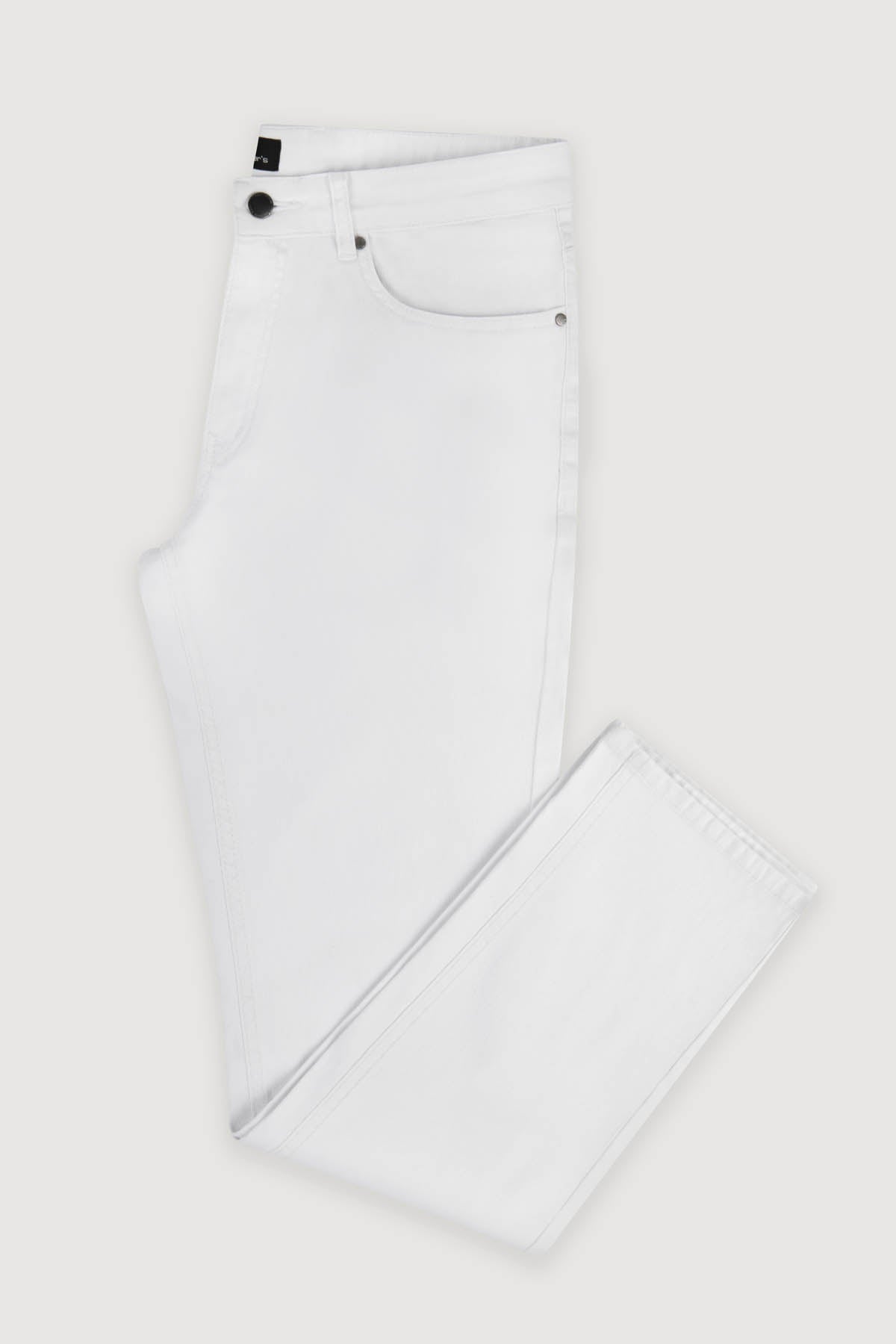 Pique White Gabardine Pant - 1