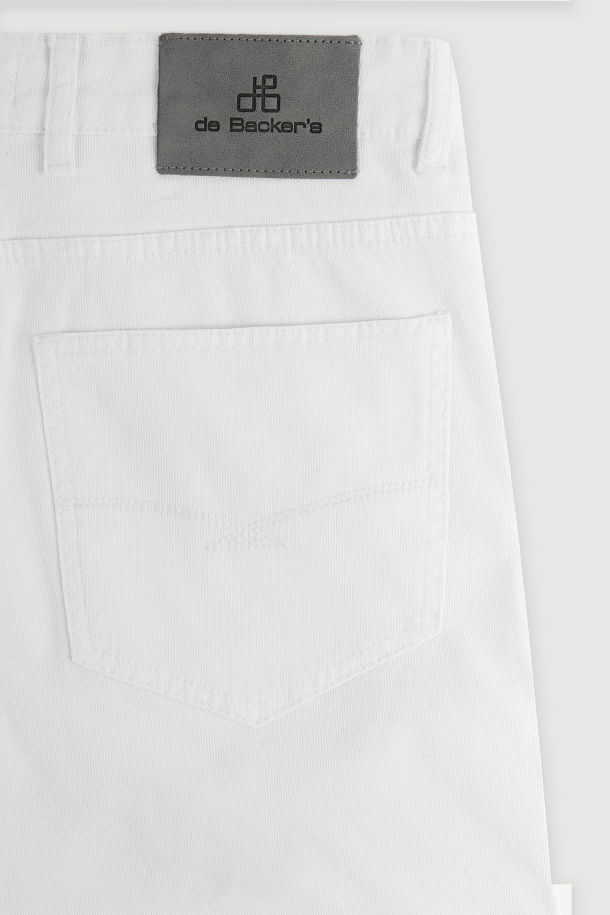 Pique White Gabardine Pant