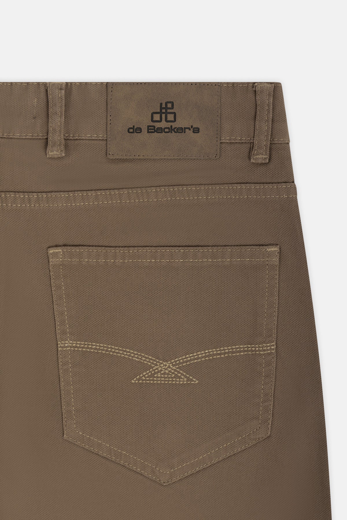 Pique Umber Brown Gabardine Pant