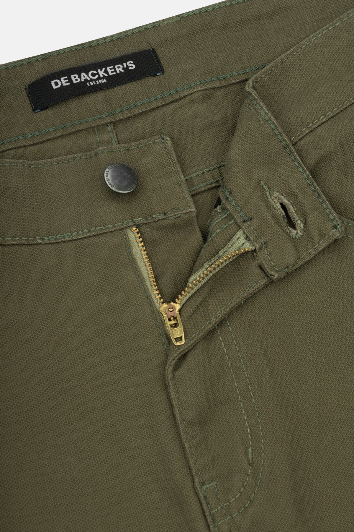 Dark Green Gabardine Pant - 2