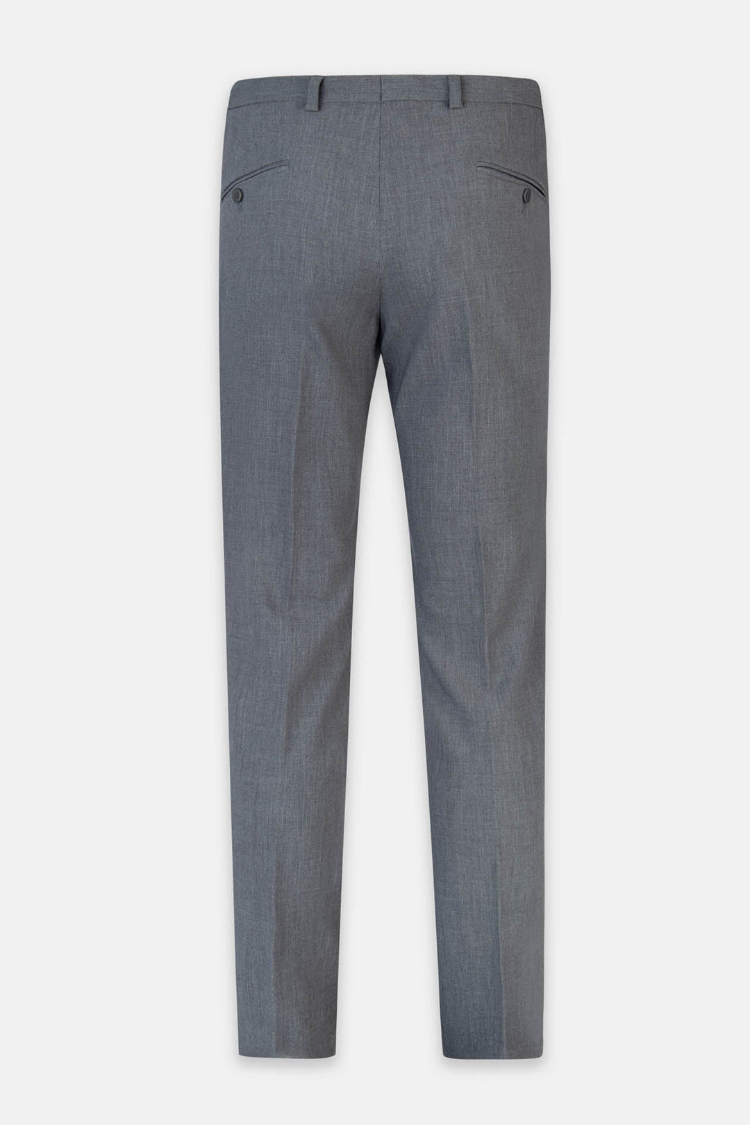 Laced-Up Flat front Dim Gray Chino Classic Pant - 5