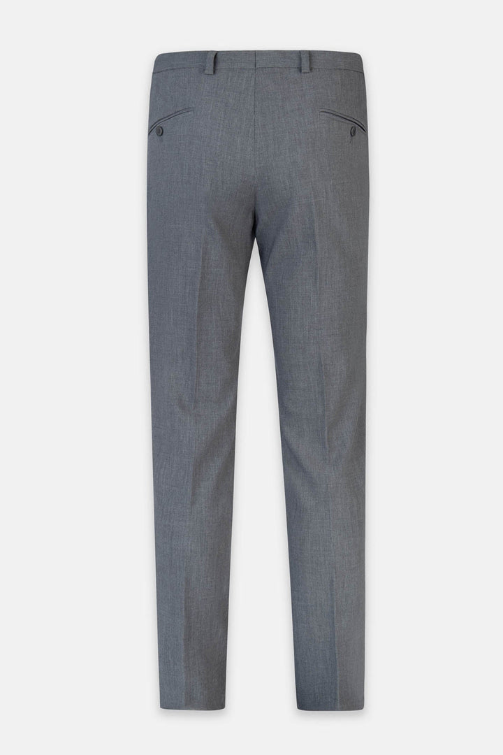 Laced-Up Flat front Dim Gray Chino Classic Pant - 5