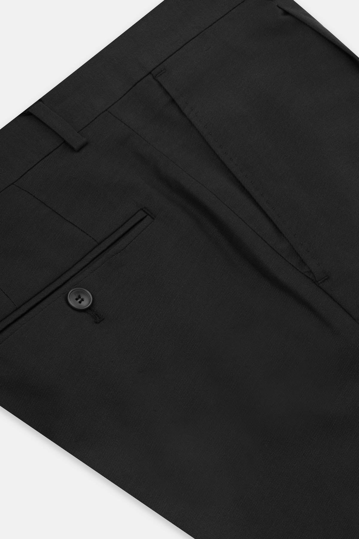 Twill Black Chino Classic Pant