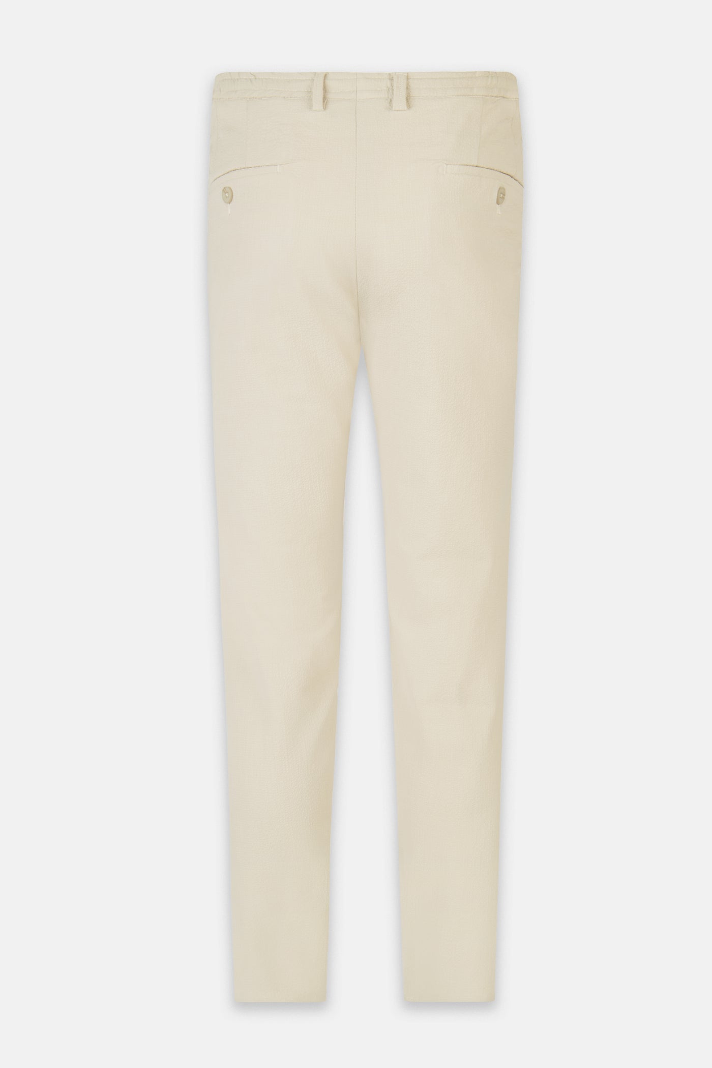 Laced-Up Light Beige Chino smart casual trouser