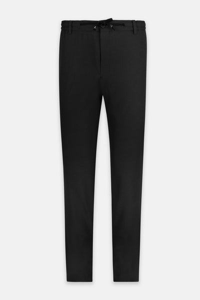 Laced-Up Black Chino smart casual trouser