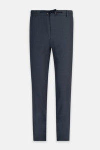 Laced-Up Dark Navy Chino smart casual trouser - 1