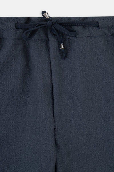 Laced-Up Dark Navy Chino smart casual trouser