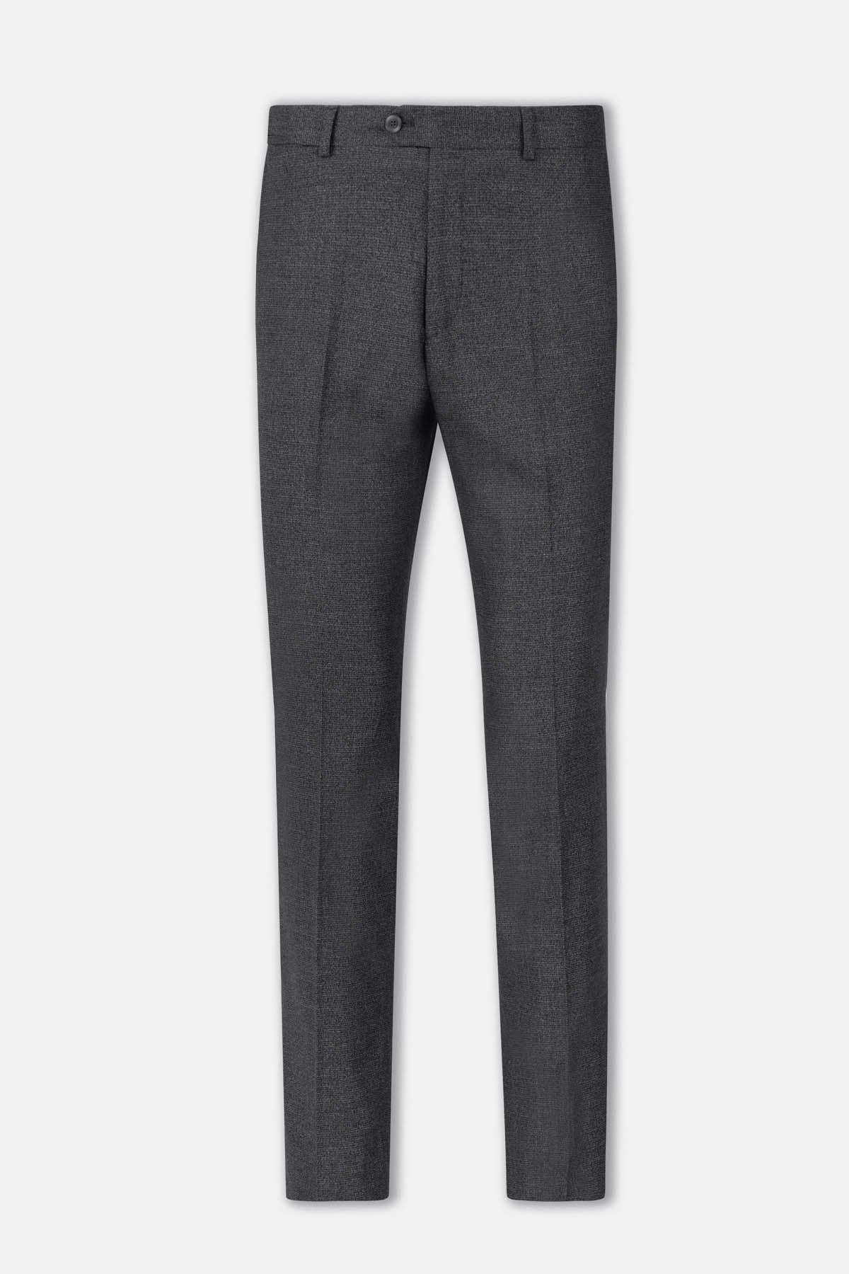 Jacquard Dark Gray Classic Pant - 1