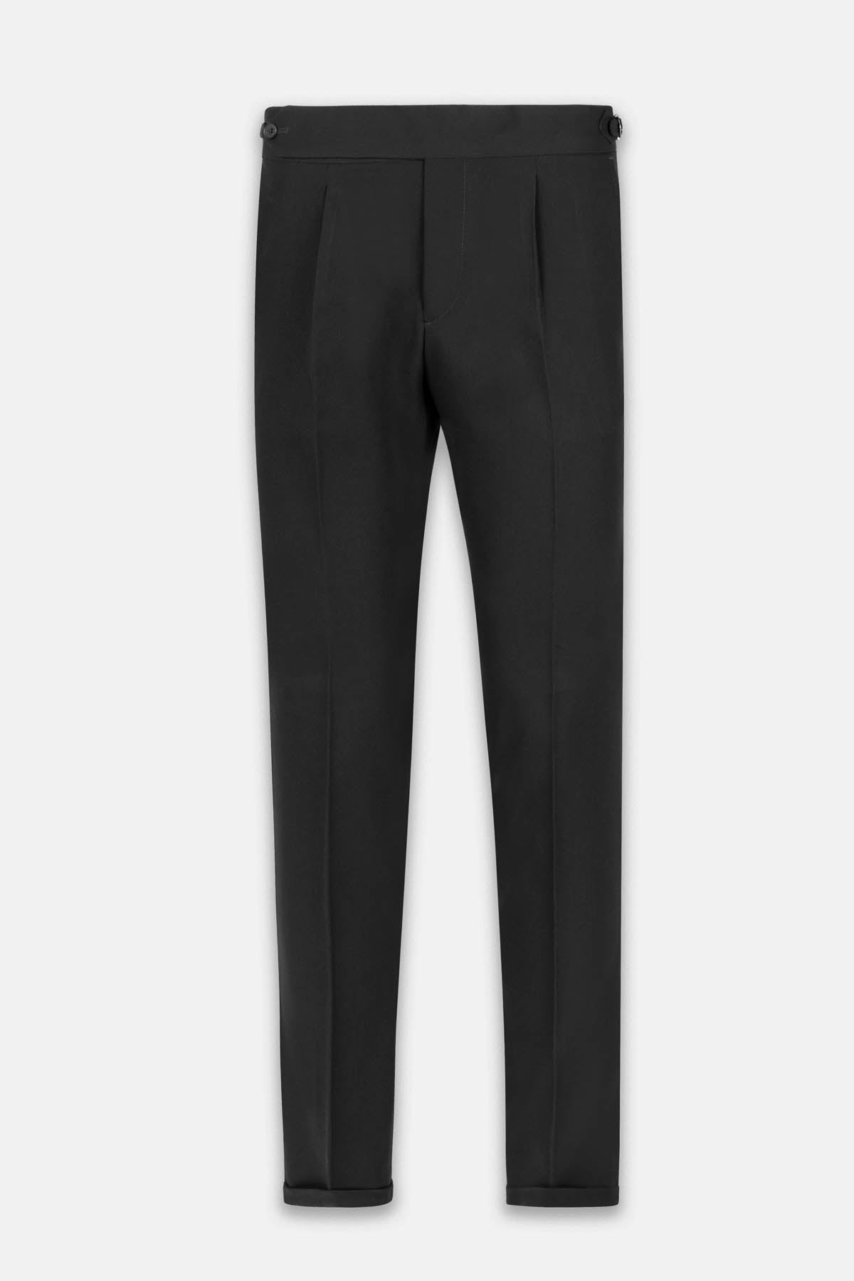 Soft Black Italian Style Classic Pant