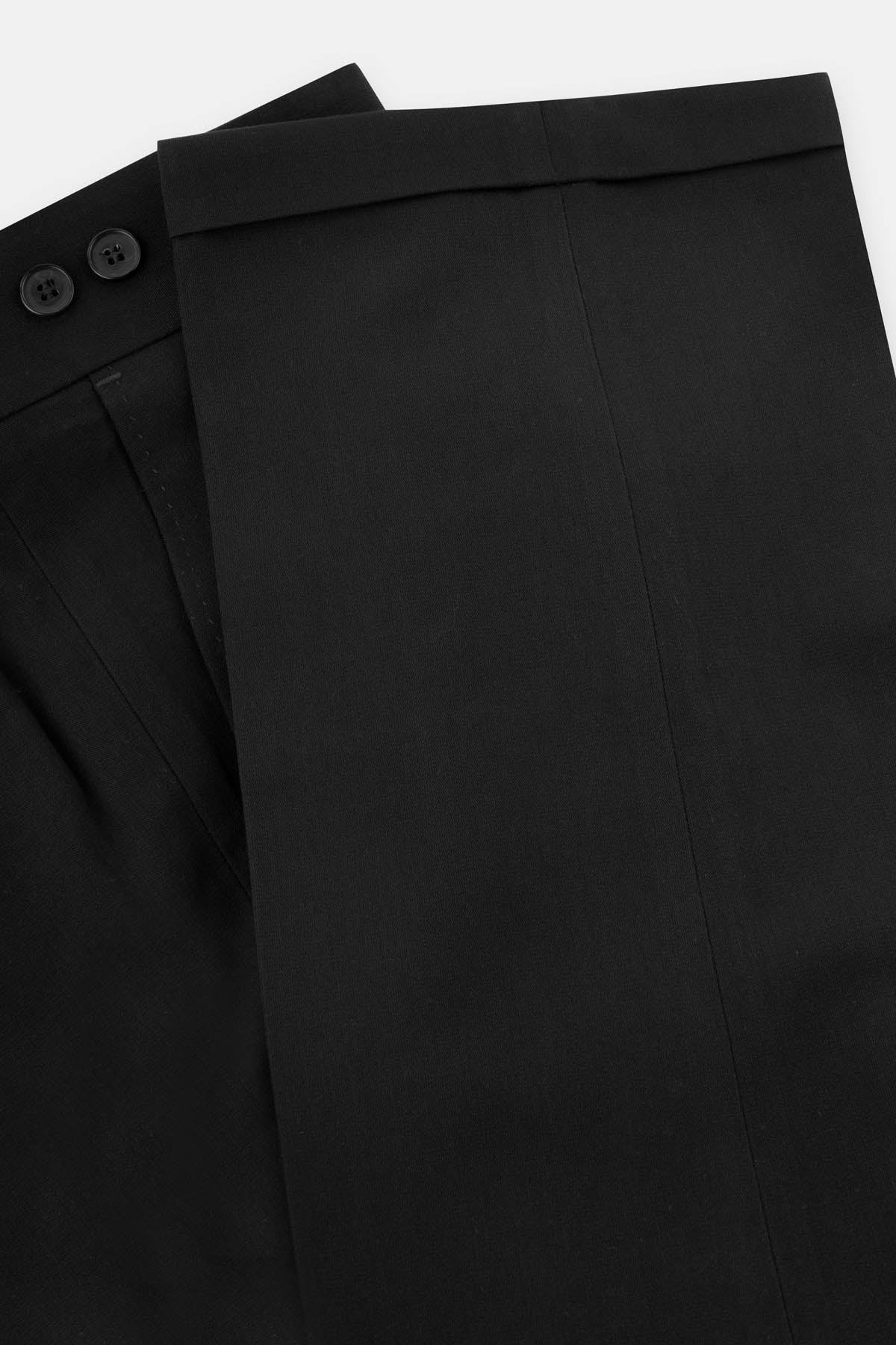 Soft Black Italian Style Classic Pant