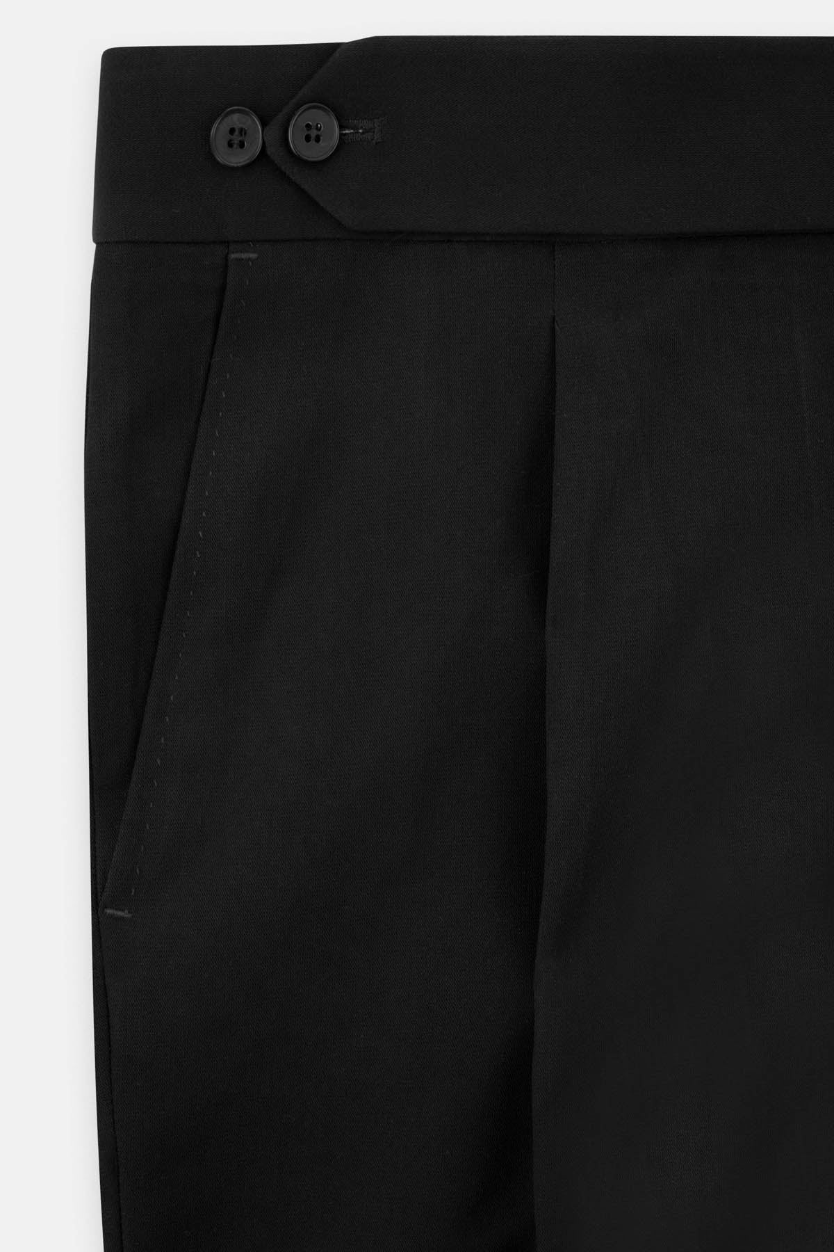 Soft Black Italian Style Classic Pant