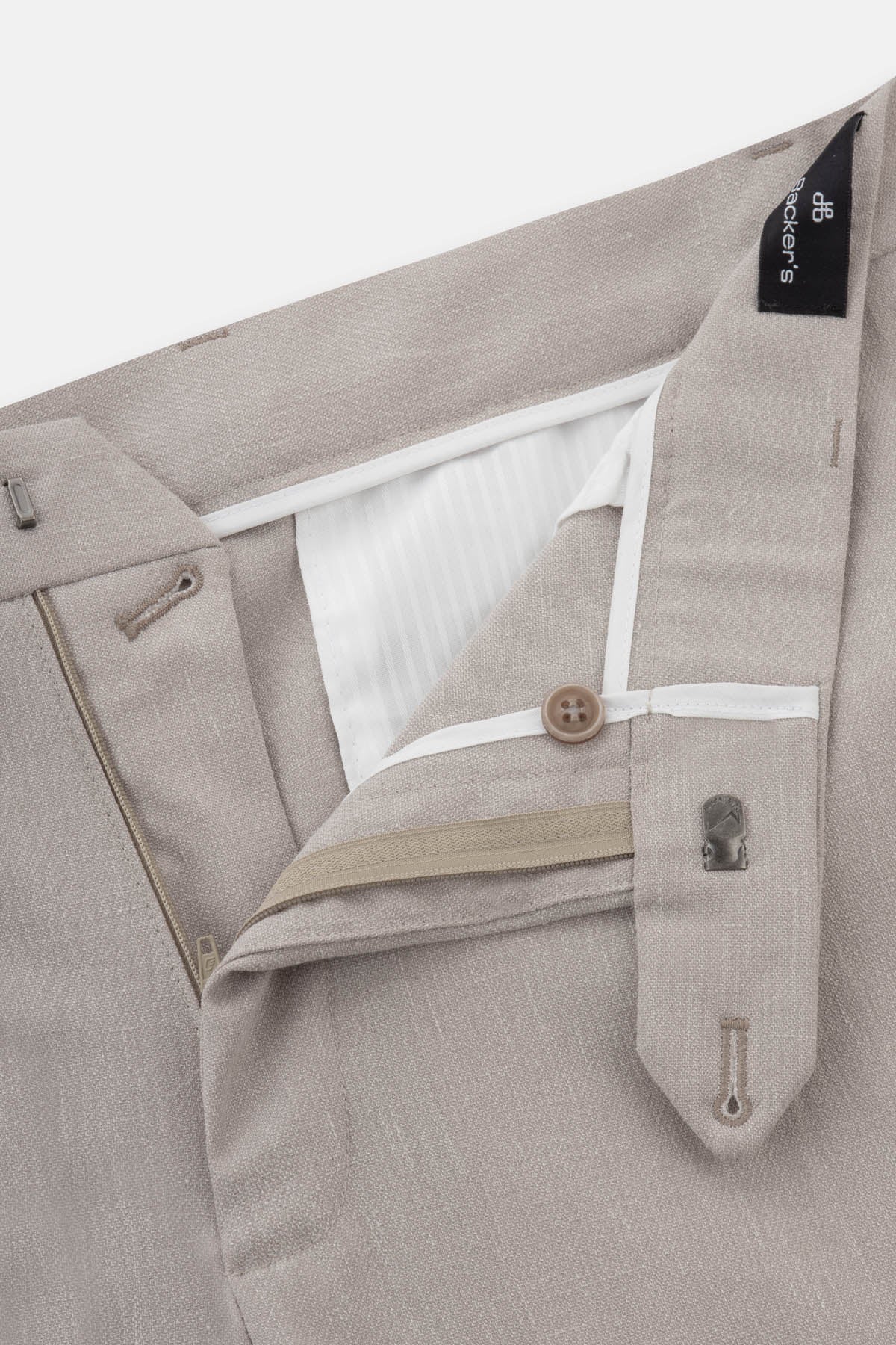 Striped Beige Chino  Linen blend Classic pant