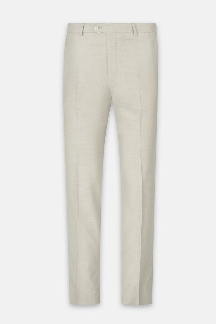 Patterned Light Beige Chino Classic pant - 1