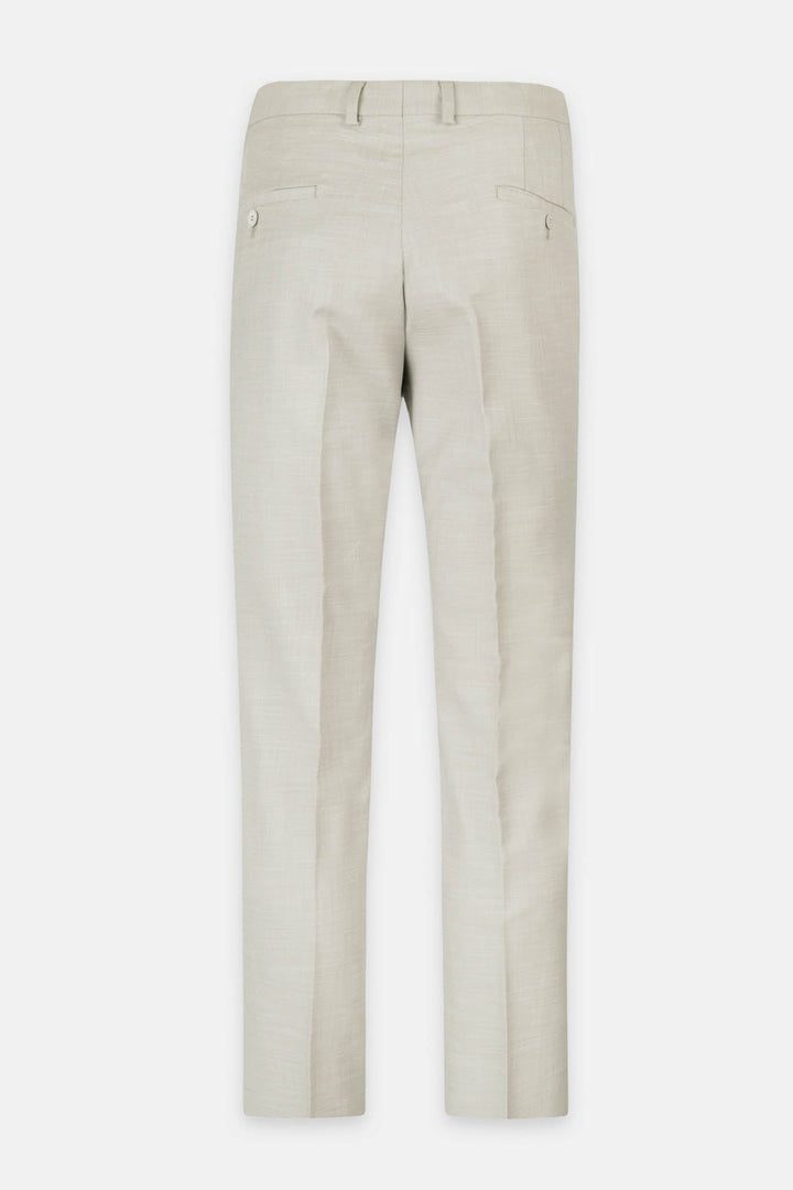 Patterned Light Beige Chino Classic pant - 5