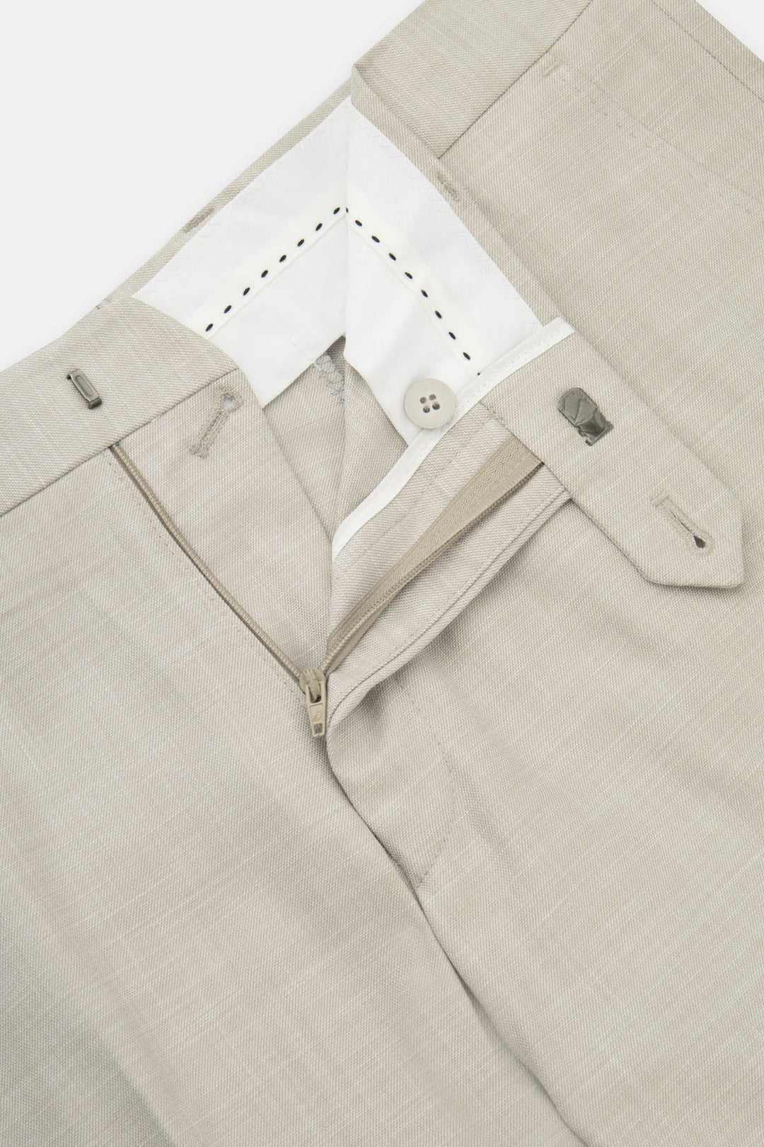 Patterned Light Beige Chino Classic pant - 3