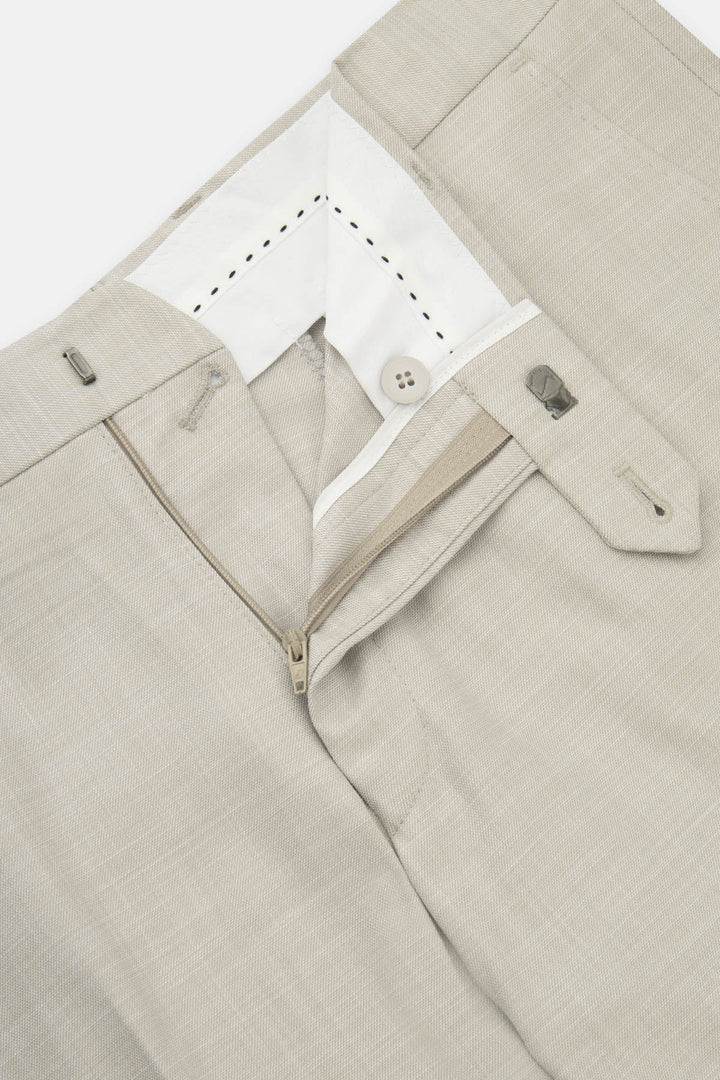 Patterned Light Beige Chino Classic pant - 3