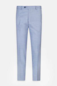 Patterned Light Blue Chino Classic pant - 1
