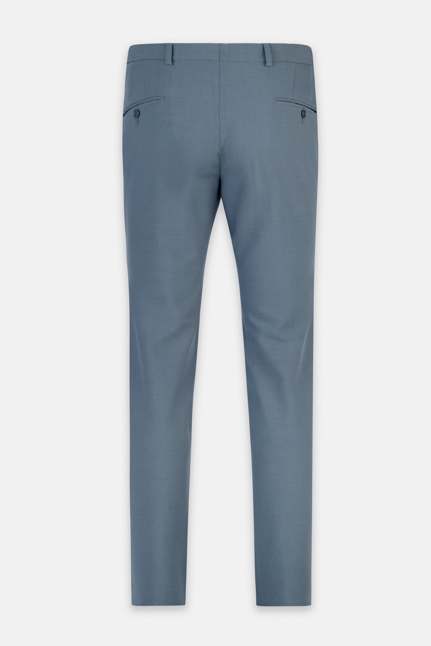 Laced-Up Flat front Blue Gray Chino smart casual trouser