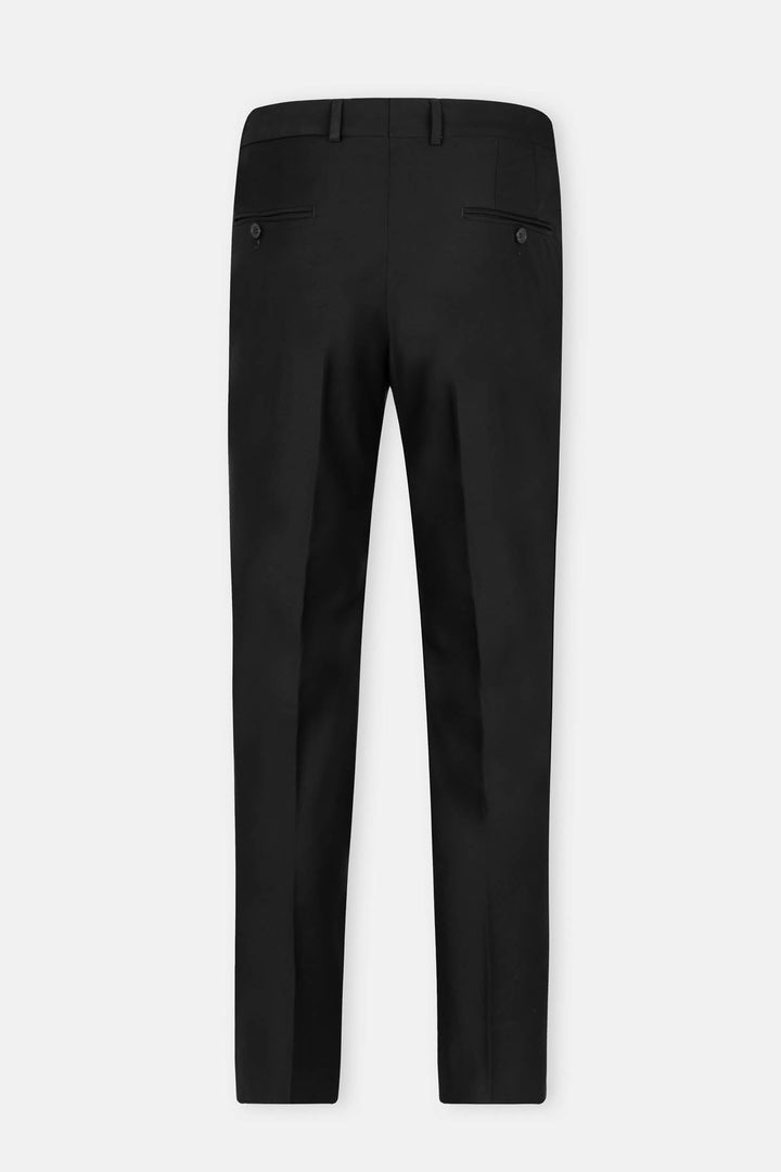 Pleated front Black Chino  Bamboo Classic pant - 4
