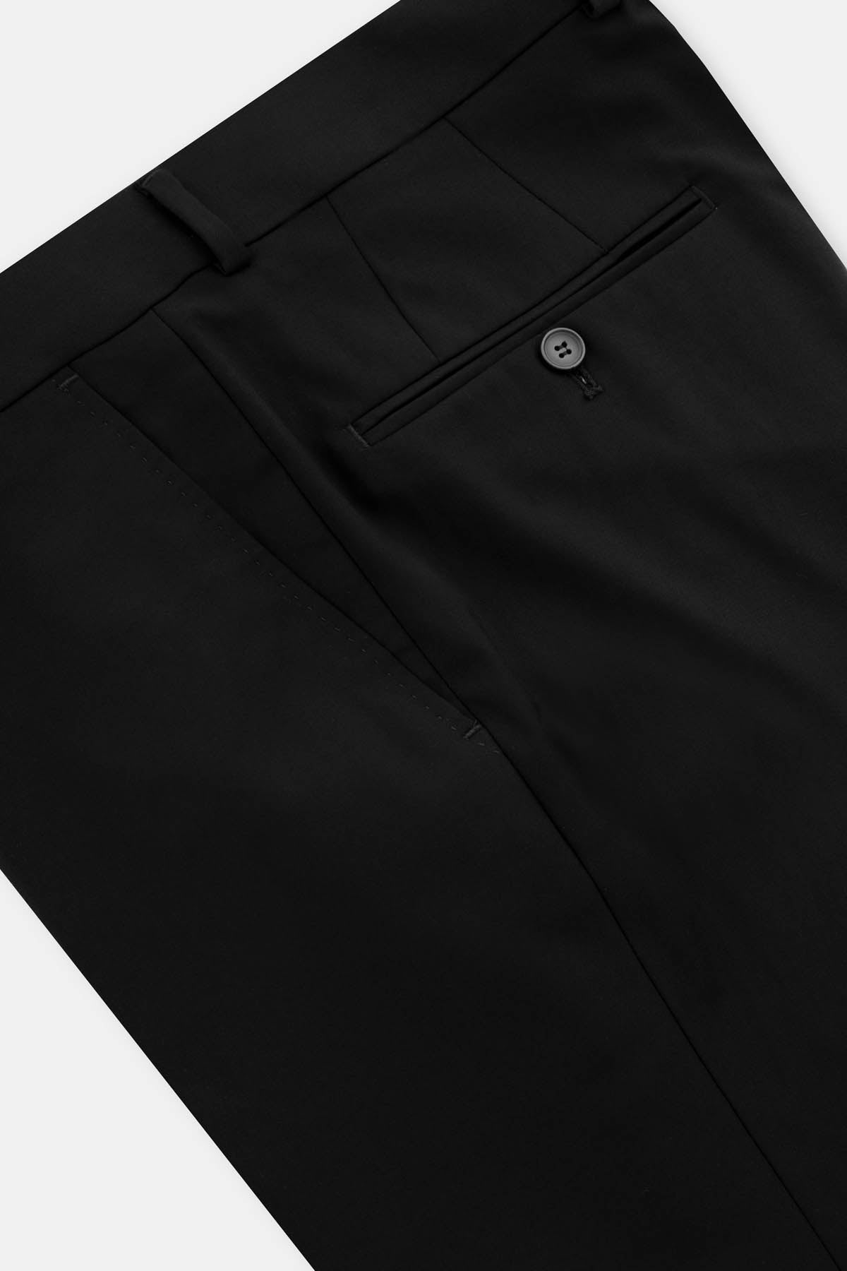 Pleated front Black Chino  Bamboo Classic pant