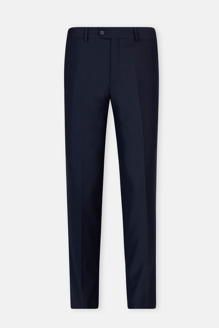 Pleated front Navy Chino Bamboo Classic pant - 1