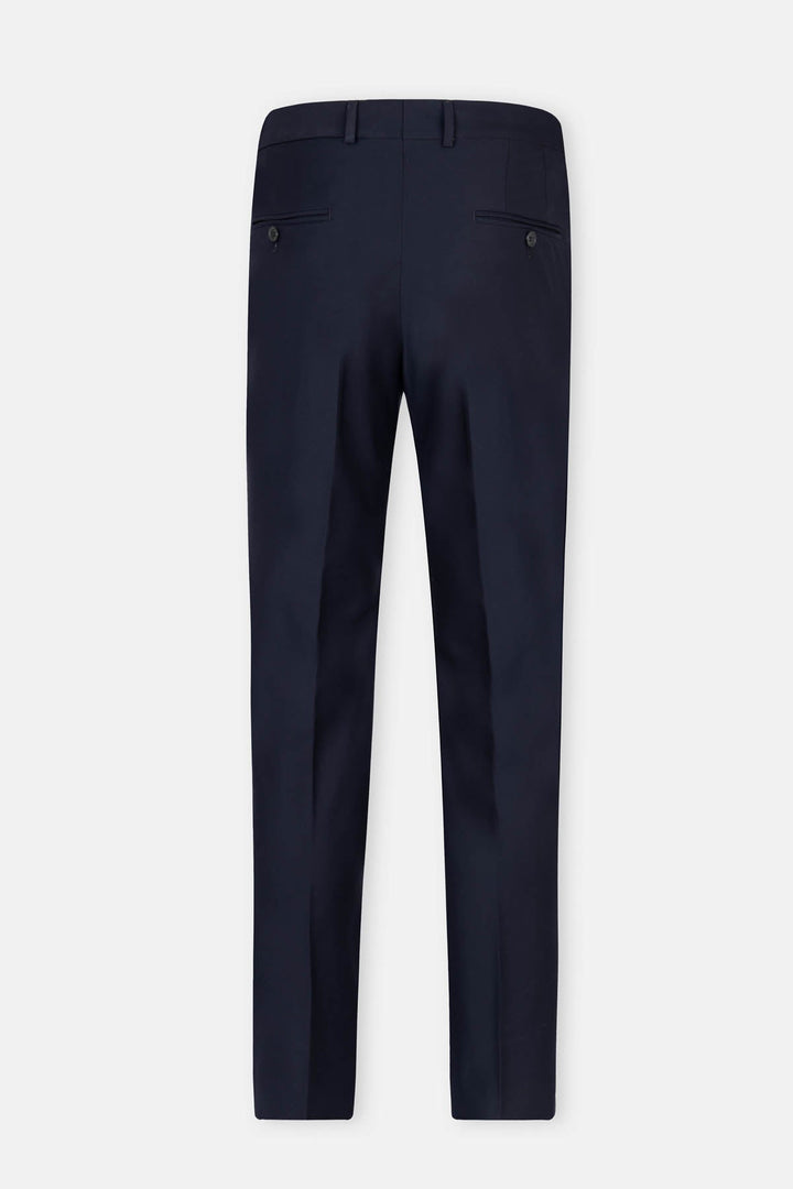 Pleated front Navy Chino Bamboo Classic pant - 4