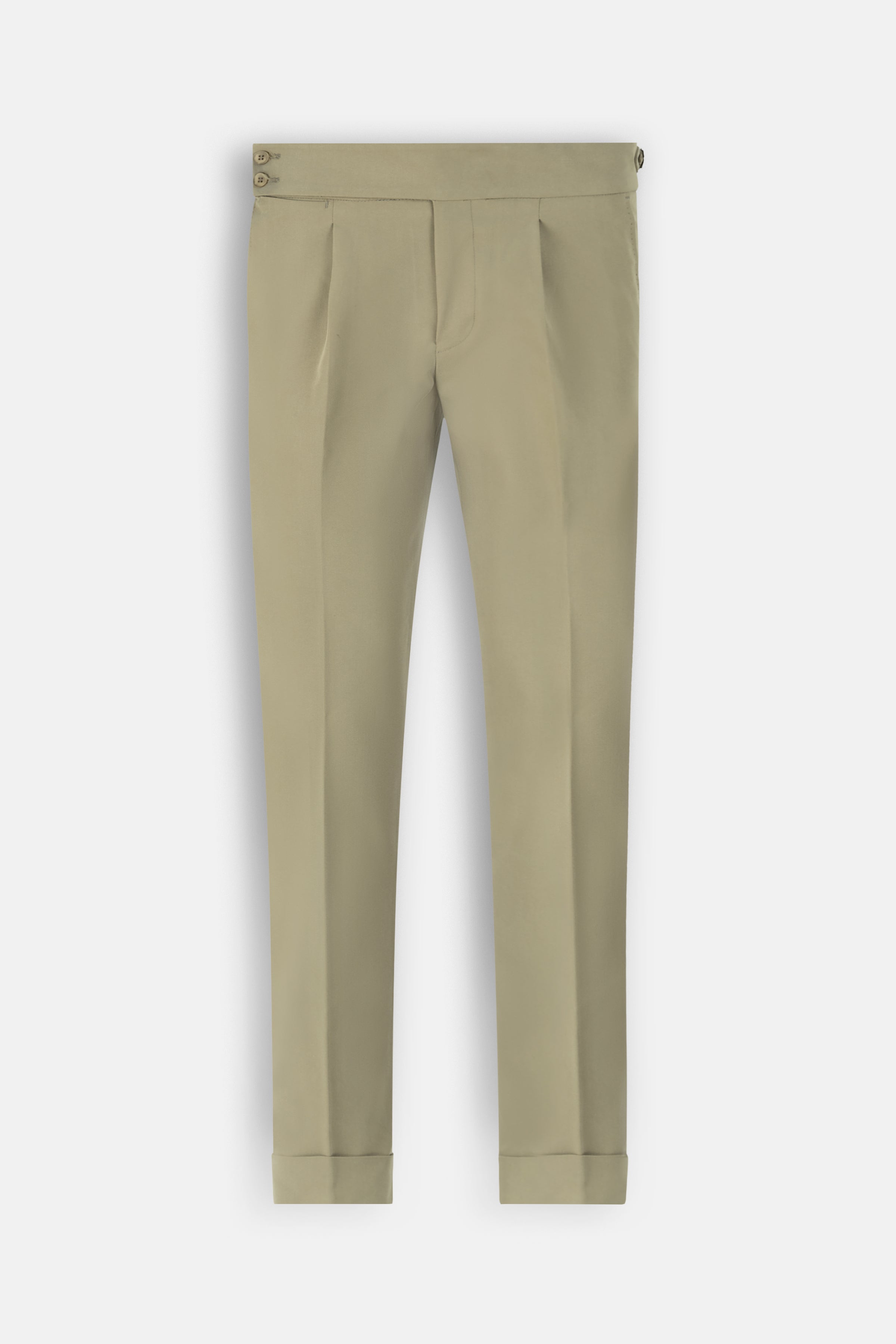 Beige Italian Tailored Classic Pants