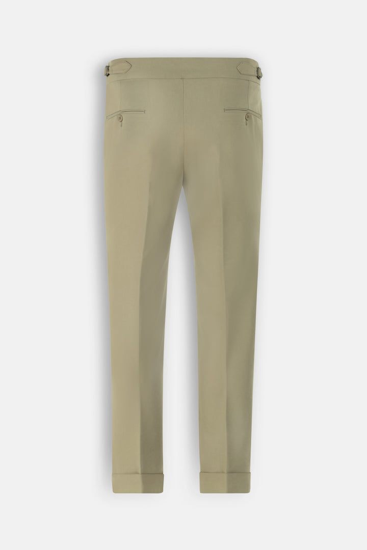 Beige Italian Tailored Classic Pants - 5
