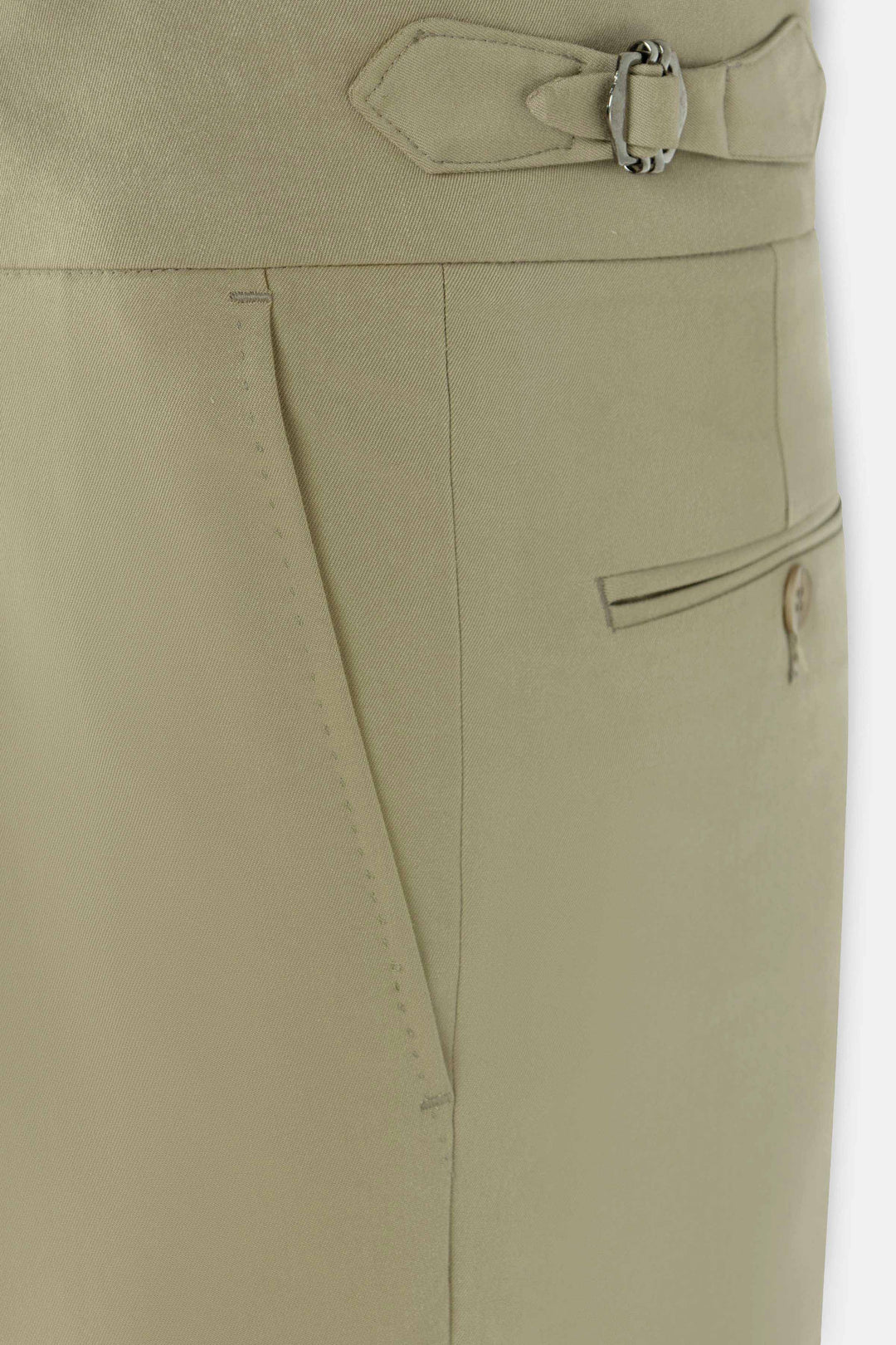 Beige Italian Tailored Classic Pants - 3