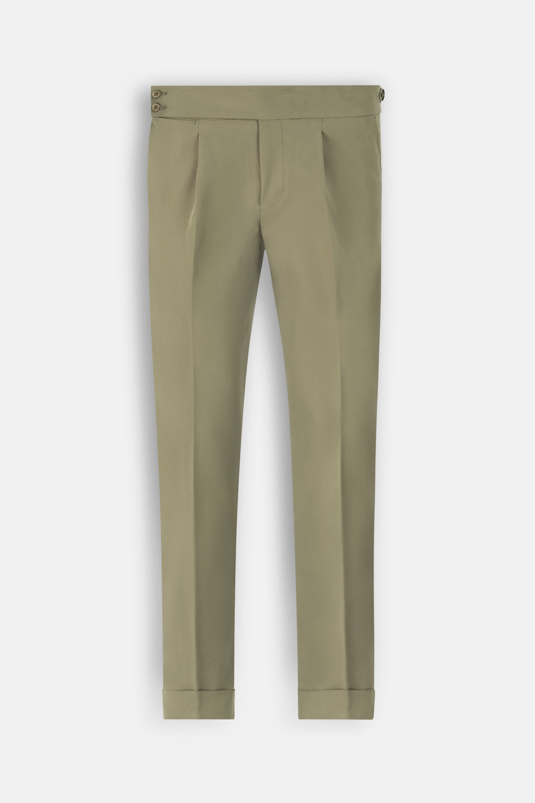 Dark Beige Italian Tailored Classic Pants - 1